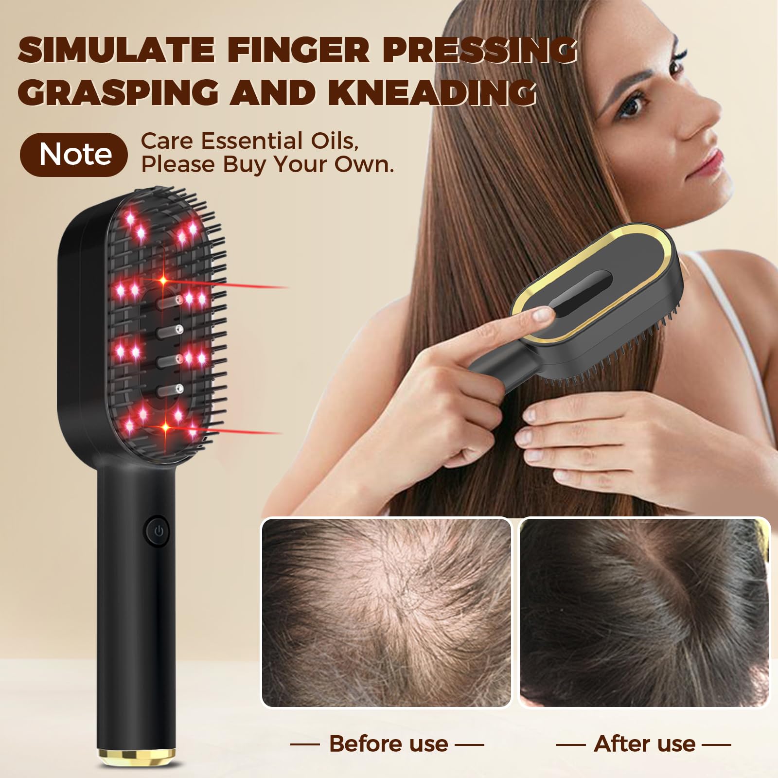 Laser Therapy Hair Growth Comb - Handheld Growth Comb, Promote Growth - Medaid International
