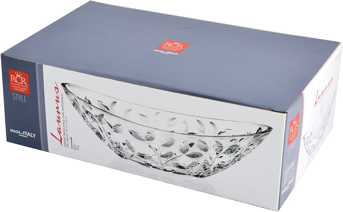 RCR laurus oval centerpiece (L:34cm)