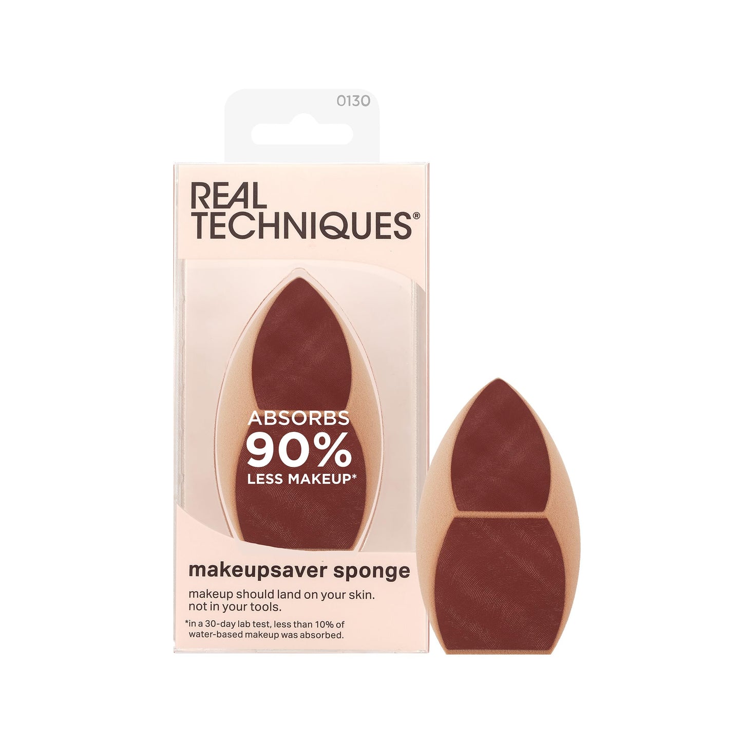 Real Techniques Makeupsaver Sponge, Makeup Blender Sponge For Liquid & Cream Formulations, Natural Finish & Reduces Makeup Waste, Targeted Application, Cruelty & Latex-Free, 1 Count - Medaid International