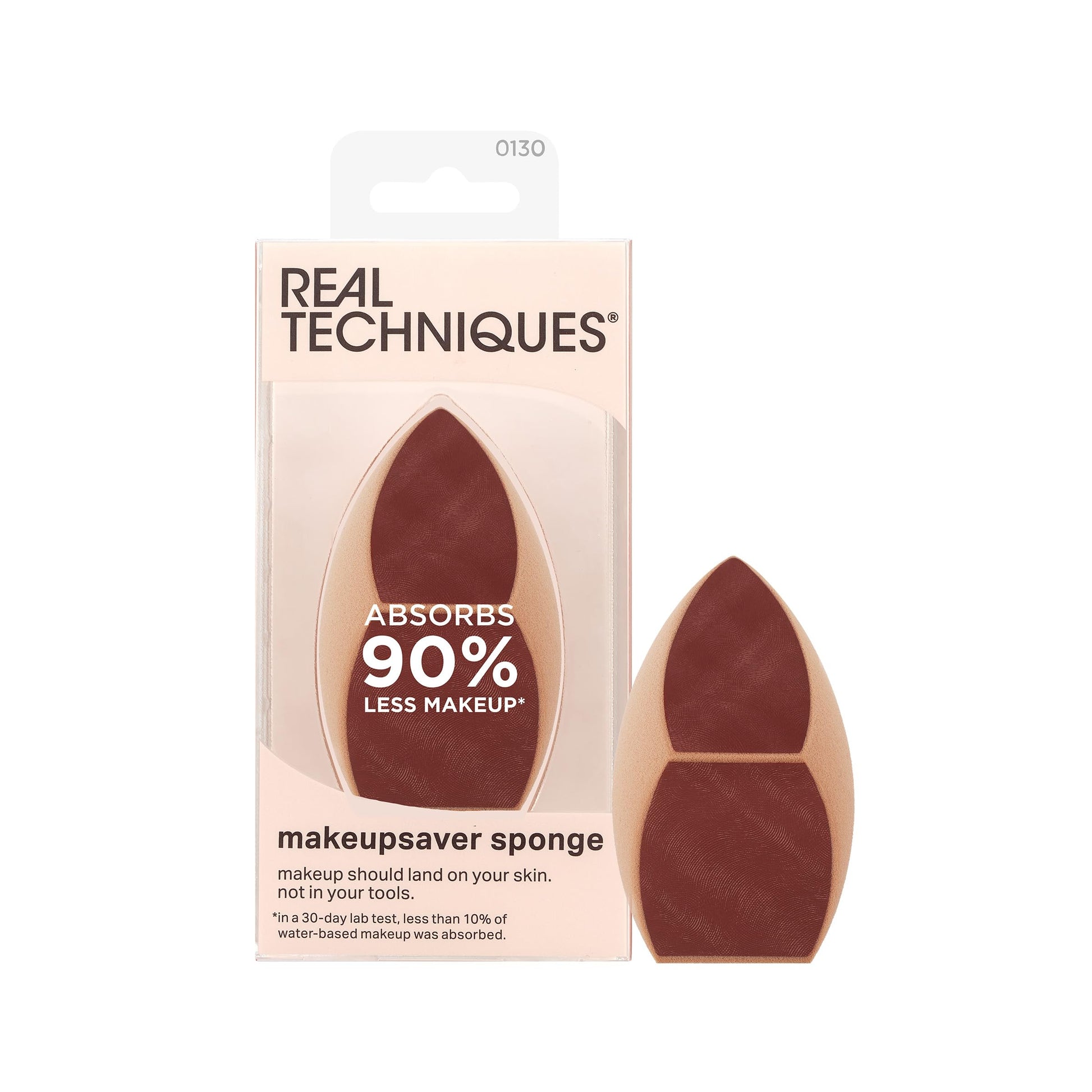 Real Techniques Makeupsaver Sponge, Makeup Blender Sponge For Liquid & Cream Formulations, Natural Finish & Reduces Makeup Waste, Targeted Application, Cruelty & Latex-Free, 1 Count - Medaid International