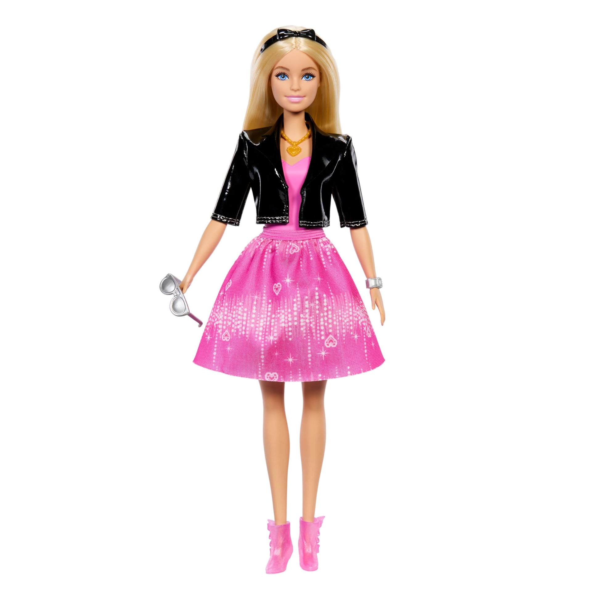 Barbie Doll Holiday Advent Calendar with 24 Clothing and Accessory Surprises Including Jacket, Skirt, Shoes, Purses, and a Pet Puppy, Blonde Doll - Medaid International