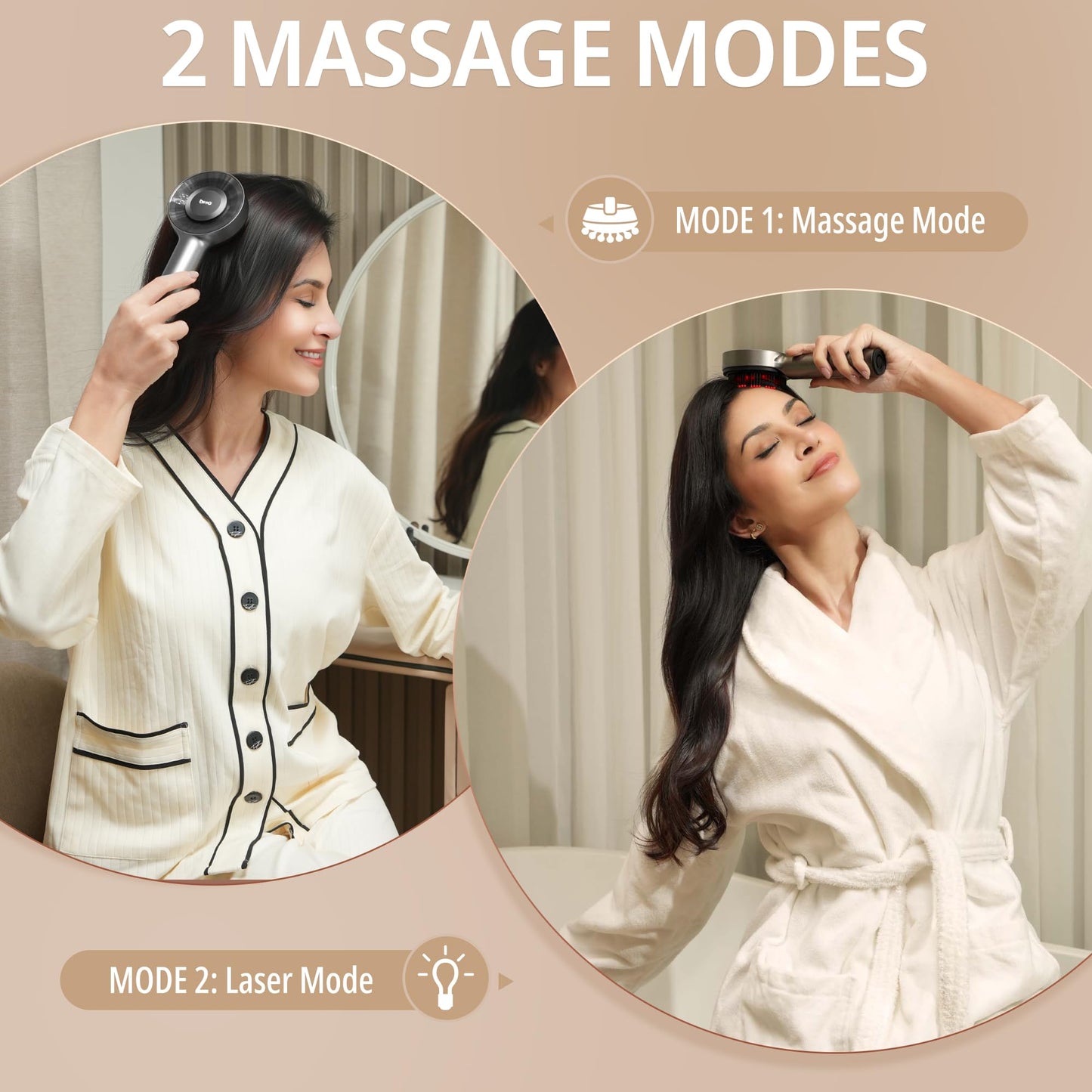 Breo Scalp 3L Laser Hair Growth Comb with 650nm Infrared Technology, 360° Scalp Massager, Waterproof Design, Effective Scalp Stimulation and Hair Regrowth - Medaid International