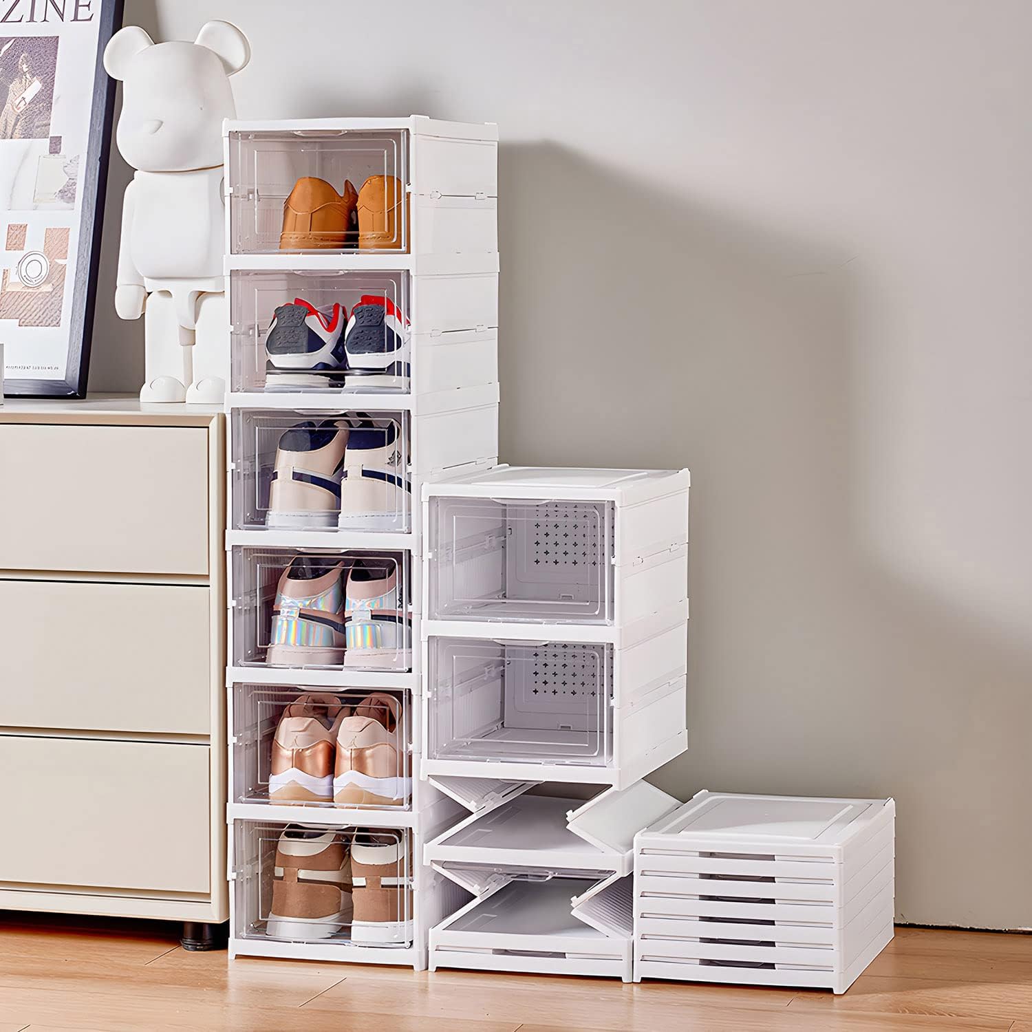 Transparent Foldable Shoes Box