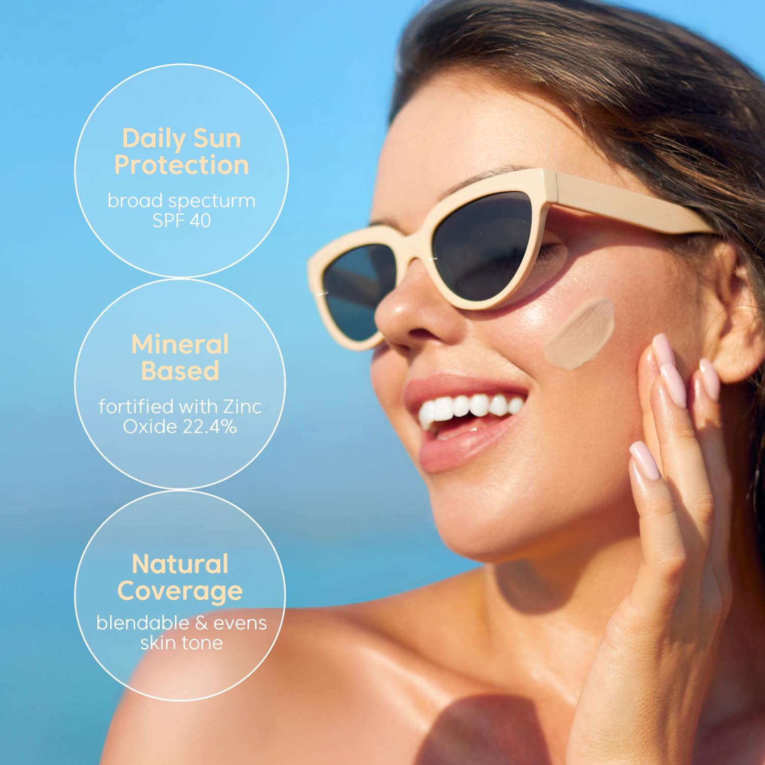 THANKYOU FARMER Sun Project Rice Tinted Mineral Sunscreen SPF40 Broad Spectrum - Korean Face Sunscreen with Zinc Oxide - Tinted SPF with No White Cast, Dermatologist-Tested - 1.69 fl oz - Medaid International