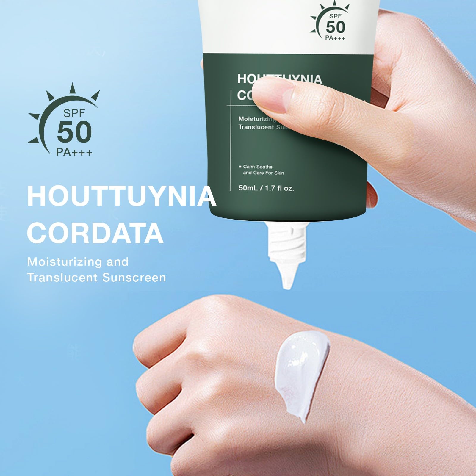 Silky Moisture Sunscreen, Moisture Daily Sunscreen, Korean SPF 50+ PA++++ Clear Filter Sun Essence, No White Cast, Hydrating, Moisturizing, Cools Down, Light Finish - Medaid International