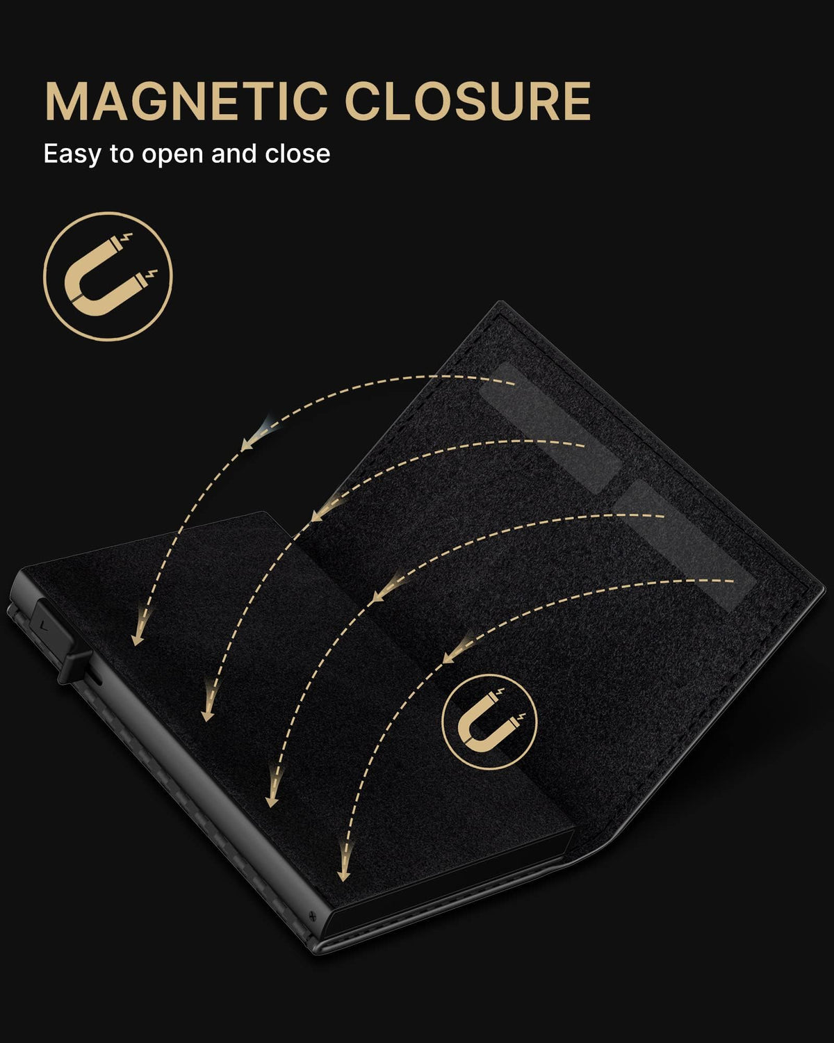 KASTWAVE Mens Wallet Card Holder - Pop Up Card Case, Top Grain Leather, RFID Blocking, Slim, Minimalist, Ultra-Thin, Front Pocket, 12 Card Capacity | ID Window | Cash Slot（Carbon Fiber Black）