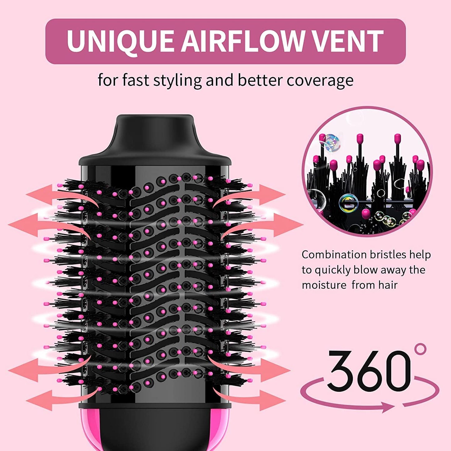 Medaid 4 in 1 Hair Dryer & Curler & Straightener & Volume Machine