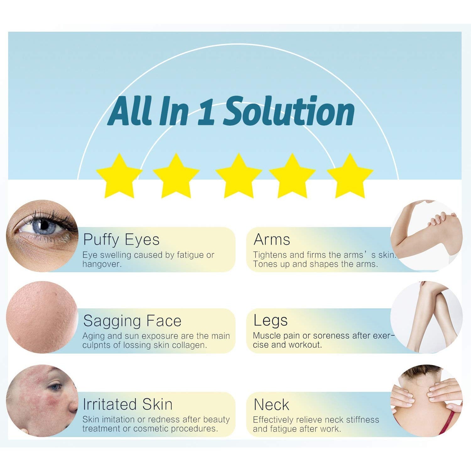 AITINIA Ice Roller Face Roller Massager for Puffiness Relief Pain and Minor Injury Beauty Products to Tighten Pores Whiten Skin - Medaid International