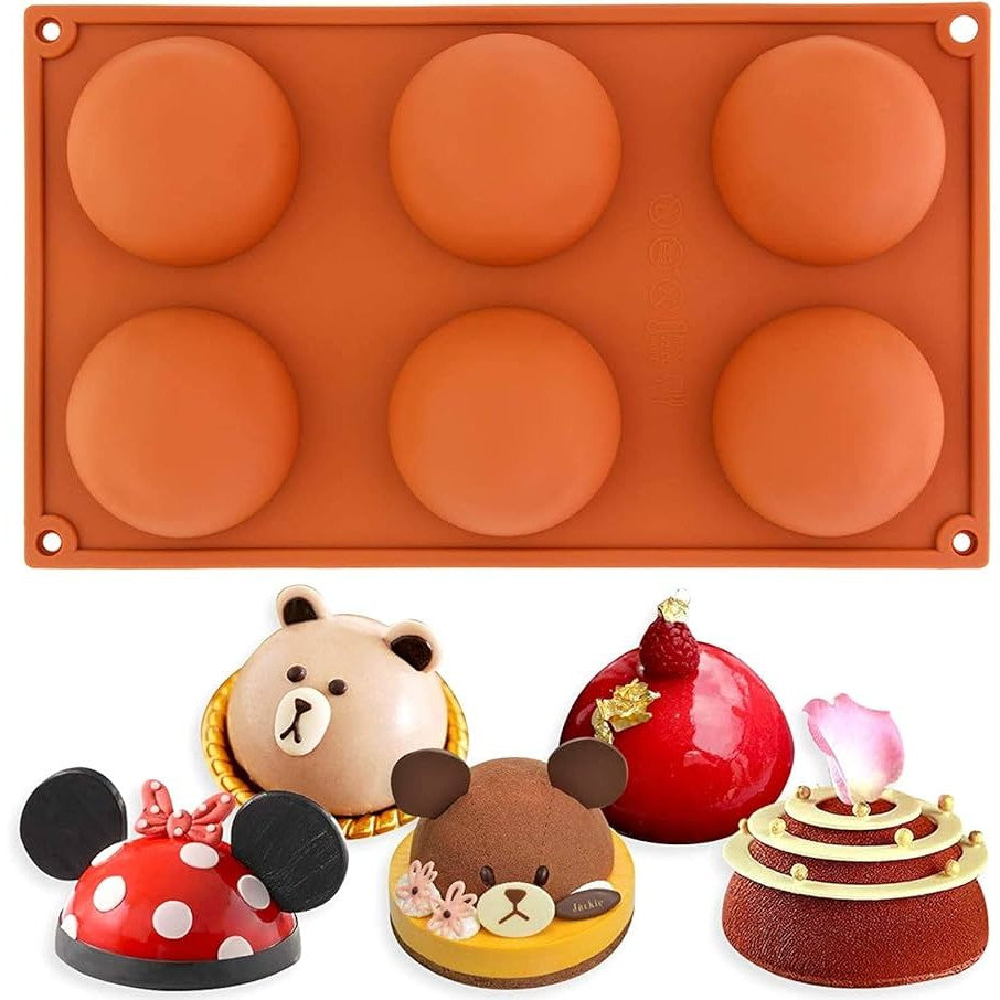 Semi Sphere Silicone Mold 6 Cavity