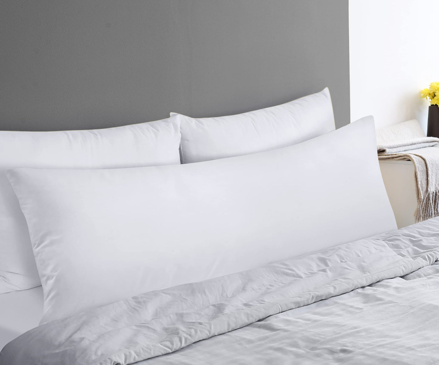 Utopia Bedding Full Body Pillow for Adults (White, 20 x 54 Inch), Long Pillow Insert for Sleeping, Ideal for Side Sleepers - Medaid International
