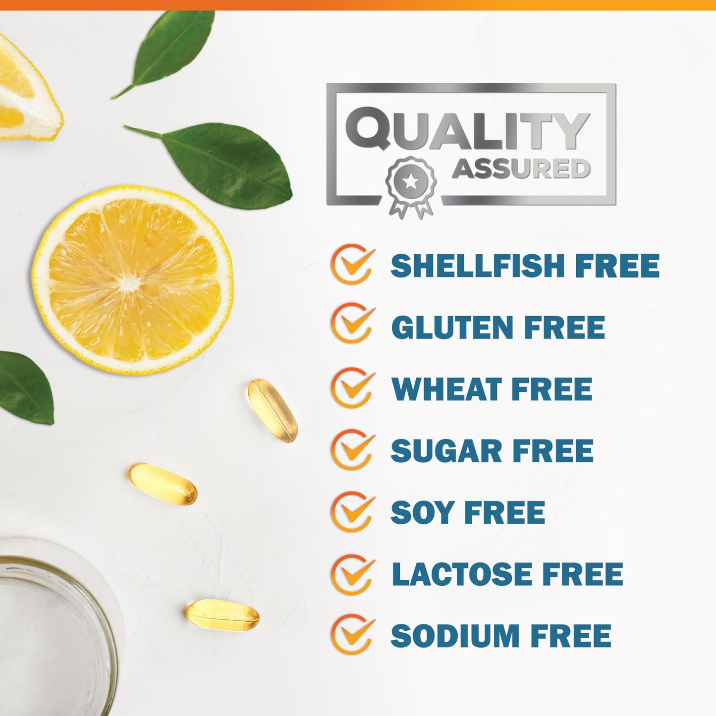 Omega 3 Fish Oil 2400 mg – Triple Strength EPA & DHA Fatty Acids for Heart, Brain & Joint Support – Wild-Caught, Burpless, Lemon Flavor Supplement – Natural, Non-GMO, Gluten-Free – 60 Softgels - Medaid International