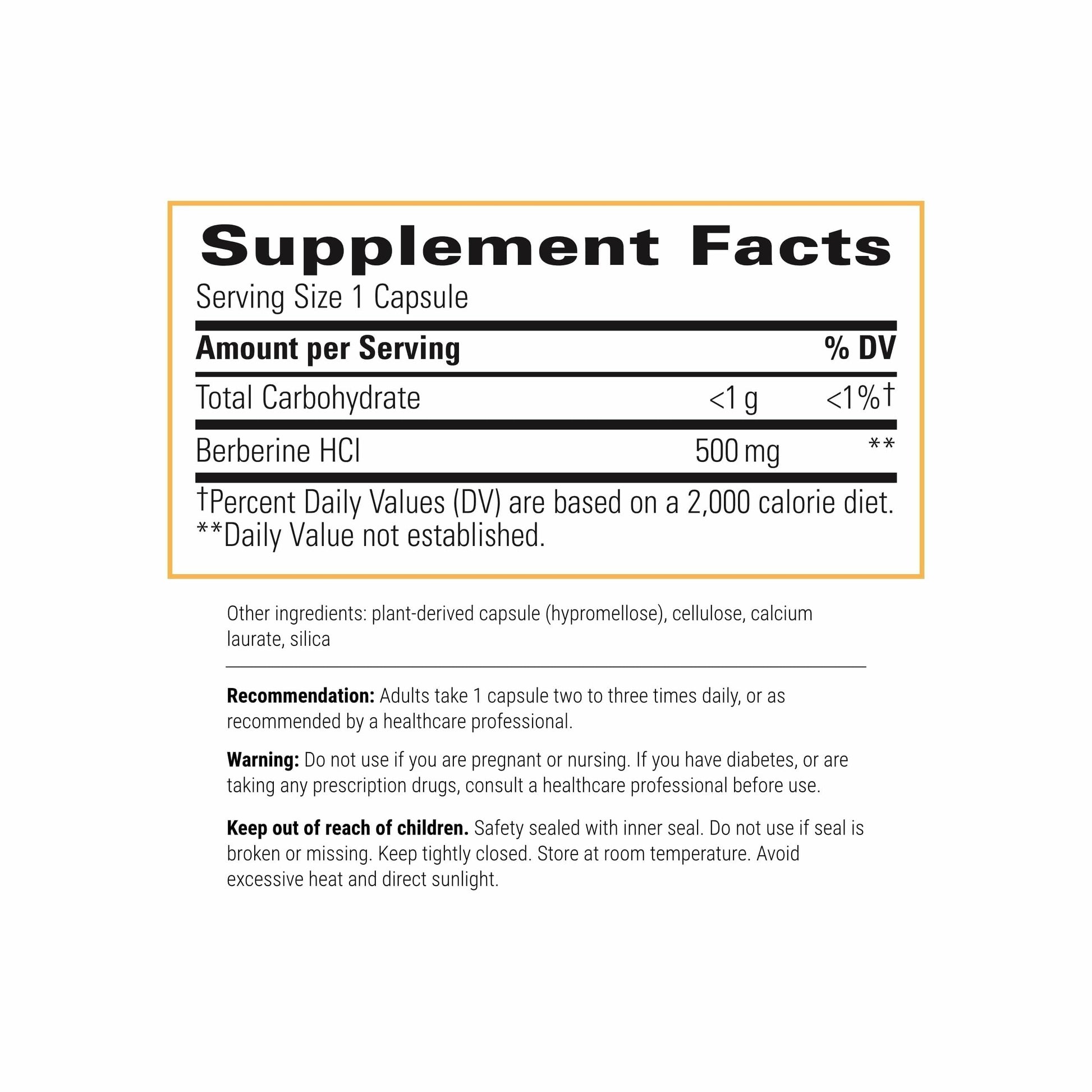 Integrative Therapeutics Berberine - Supplement for Cellular Energy Metabolism & Metabolic Support* - Dairy-Free & Gluten-Free - 60 Capsules (60 Servings) - Medaid International
