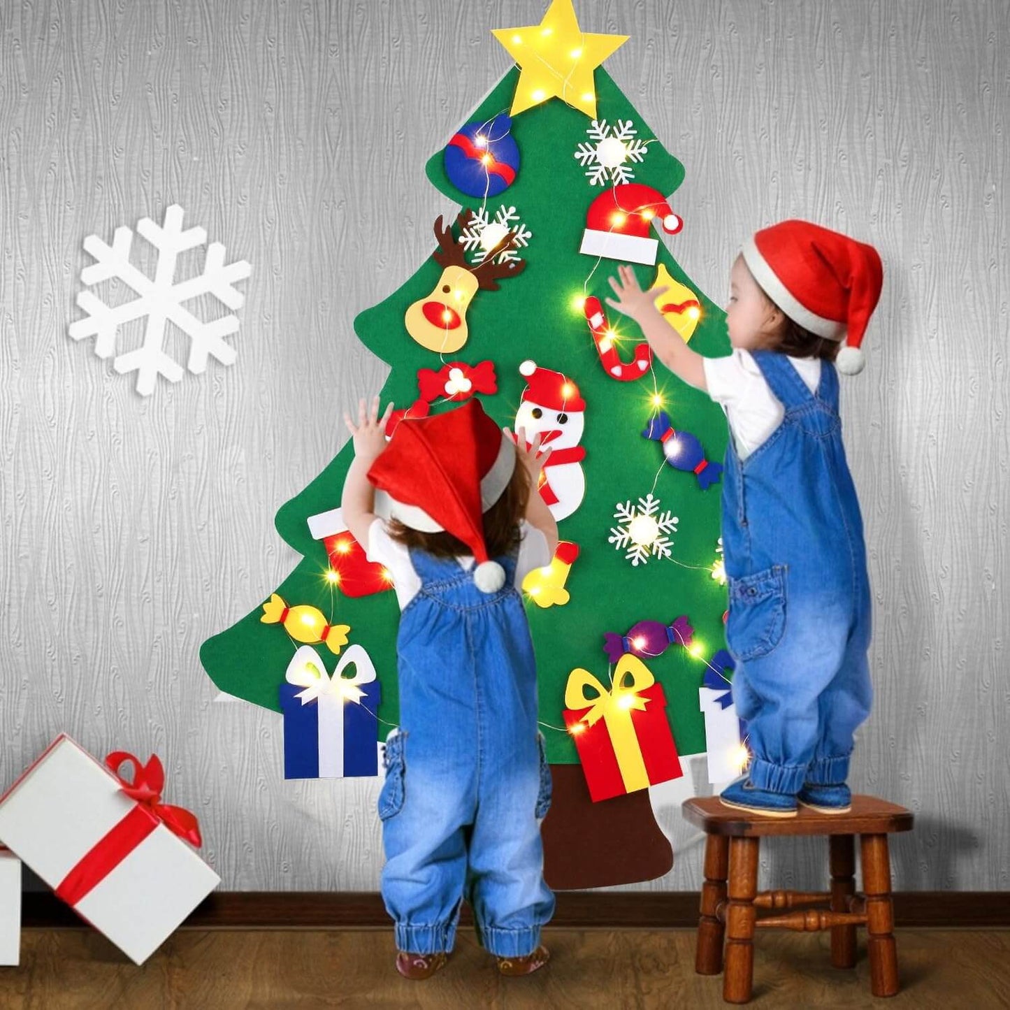Kids DIY Felt Christmas Tree | Let Them Decorate Their Own Tree!