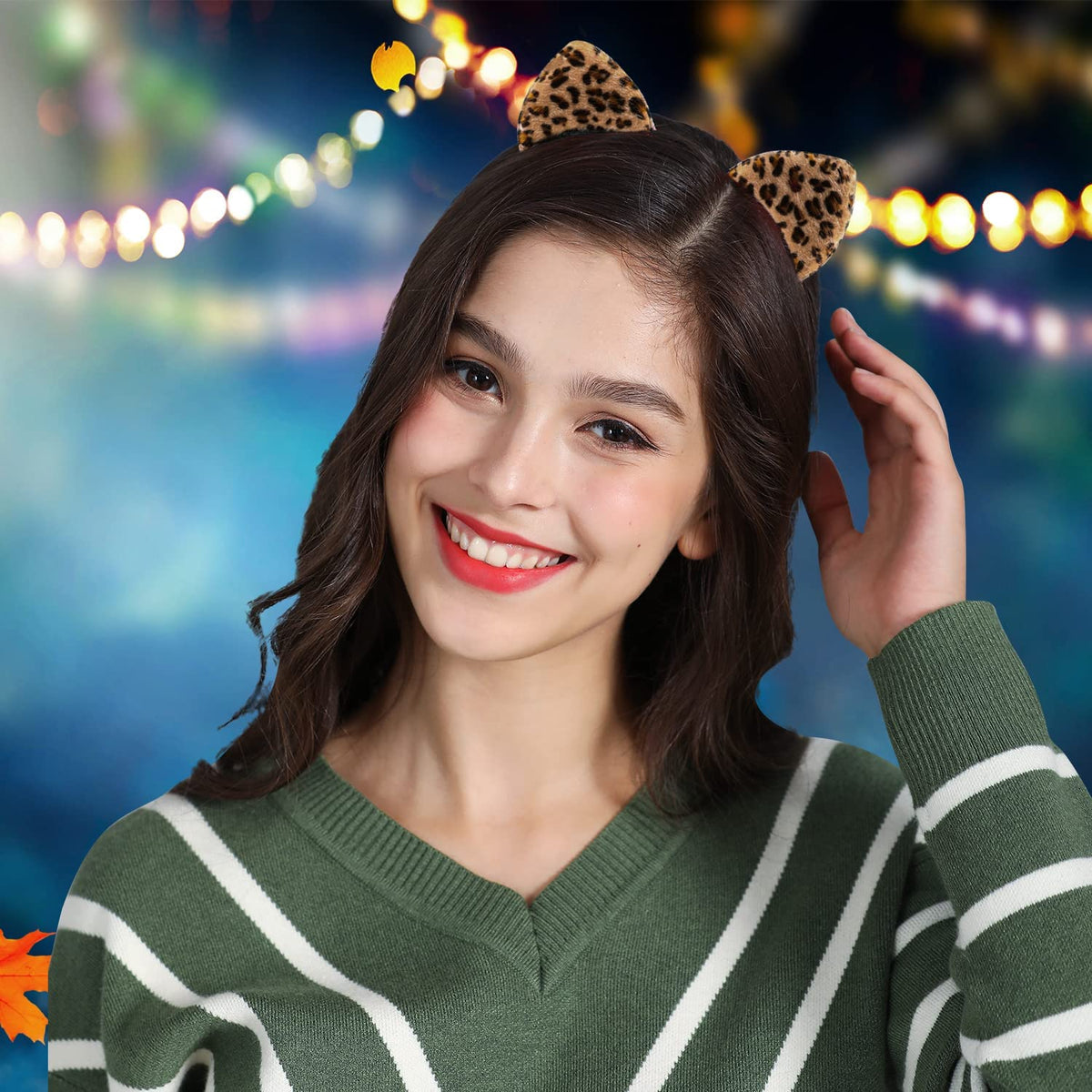 TERRIFI Leopard Ears Headband, Cat Ears Headband, Hair Accessories For Women and Girls, Cosplay Costume Accessories For Kids And Adults