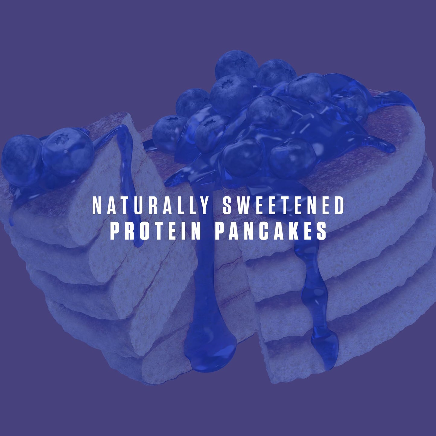 RYSE Loaded Protein Pancake & Waffle Mix - Blueberry - Naturally Sweetened Breakfast with 21g Protein, 3g MCTs and 2g Fiber - No Added Sugar - High Protein Snack for Clean Energy - 6 Servings - Medaid International