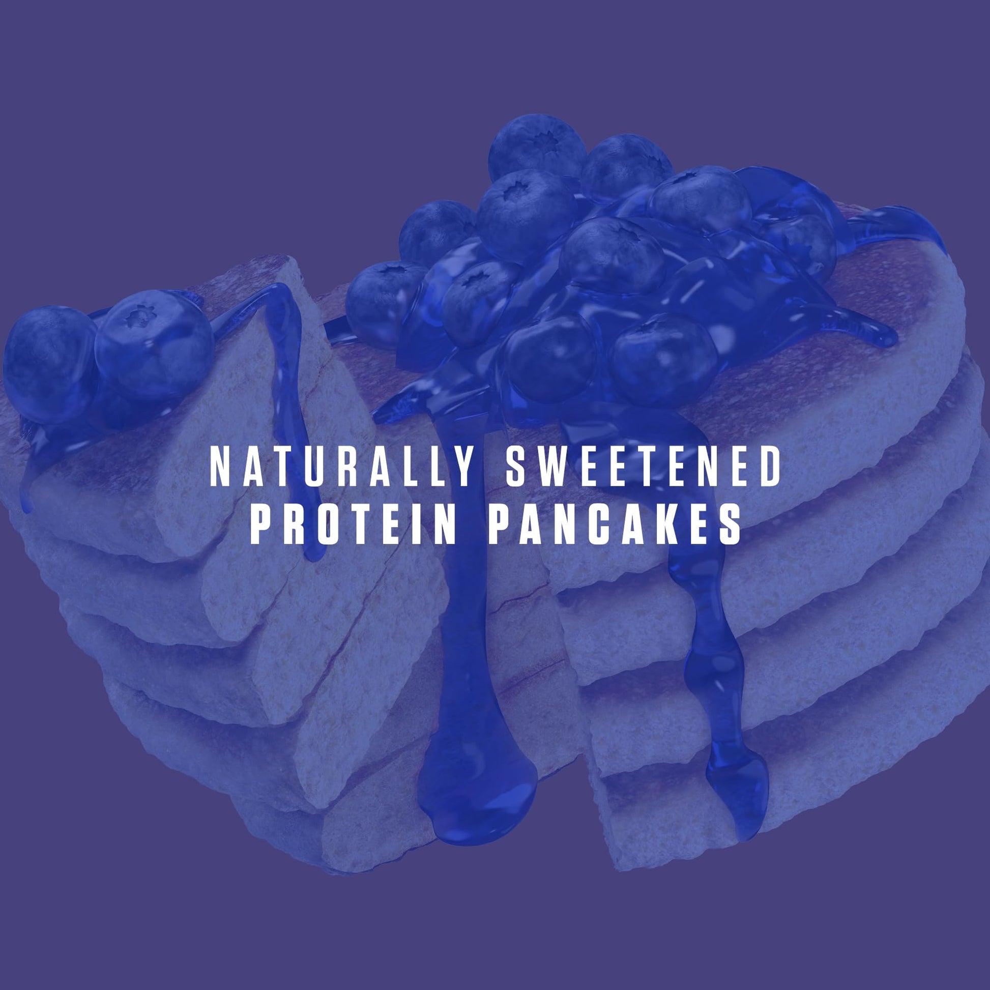 RYSE Loaded Protein Pancake & Waffle Mix - Blueberry - Naturally Sweetened Breakfast with 21g Protein, 3g MCTs and 2g Fiber - No Added Sugar - High Protein Snack for Clean Energy - 6 Servings - Medaid International