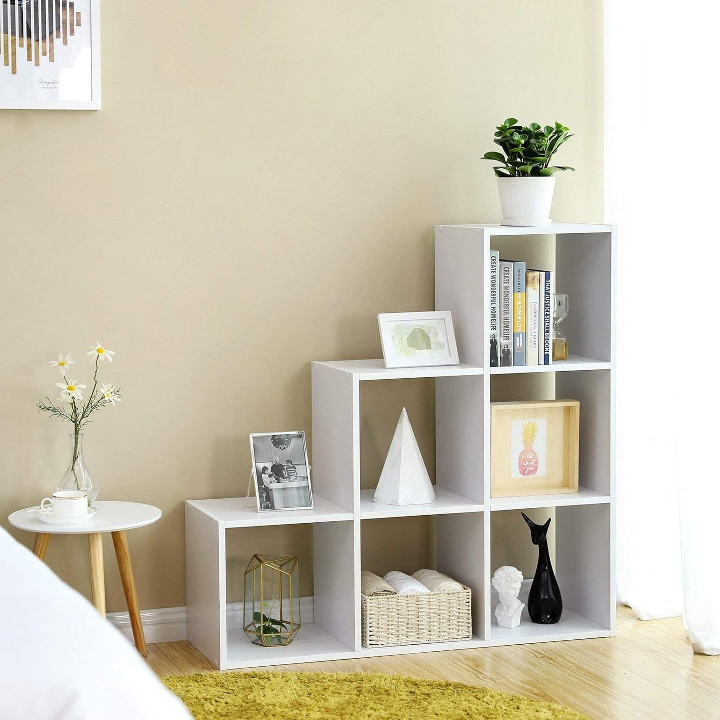 VASAGLE Stair Shelf LBC63WT