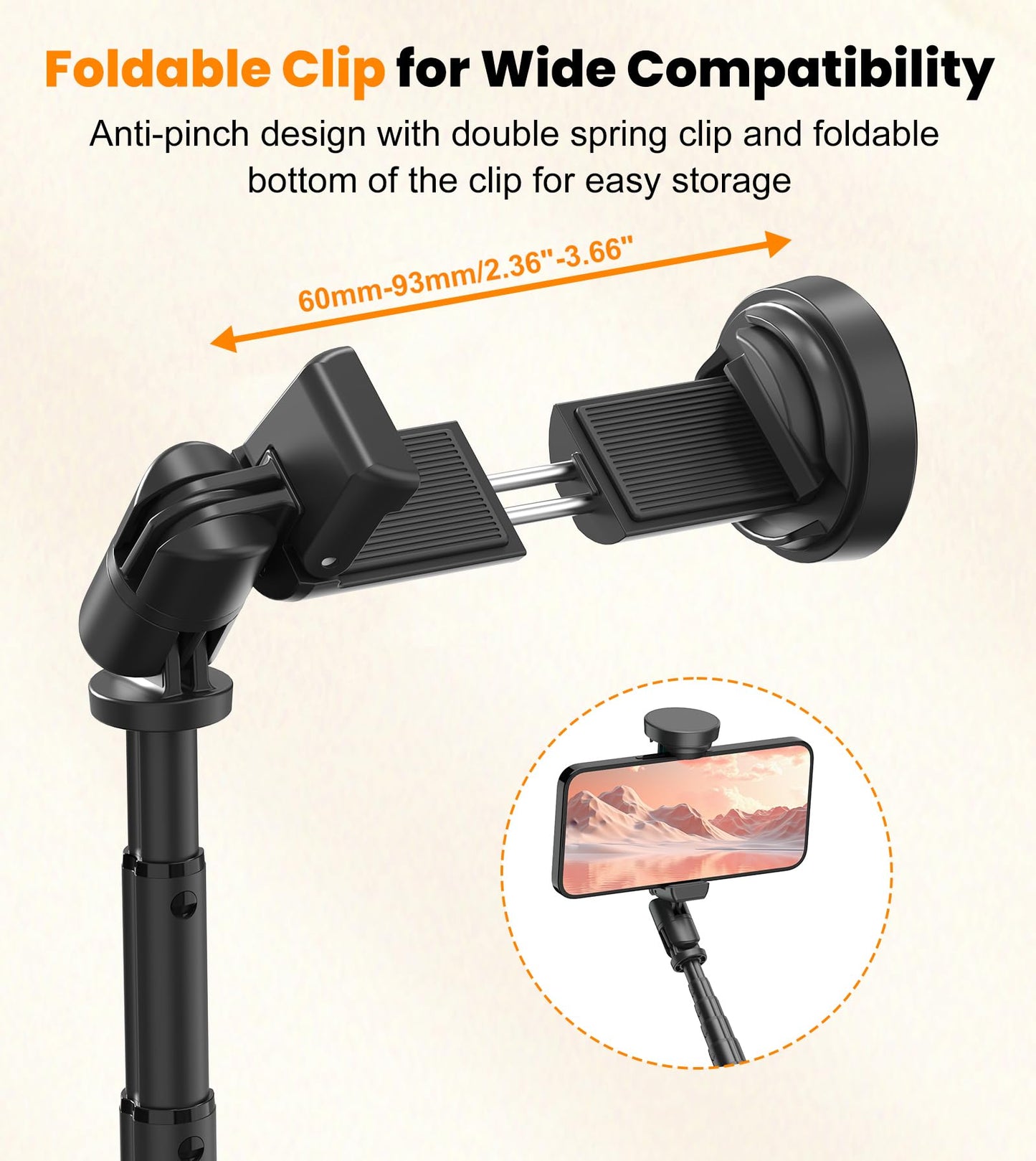 TONEOF 66" Automatic Tripod,Auto-Open Phone Tripod Stand with Magnetic Rechargable Remote,Selfie Stick Tripod 360° Vertical & Horizontal Rotatable,Stable Travel Tripod for iPhone/Android(Black) - Medaid International