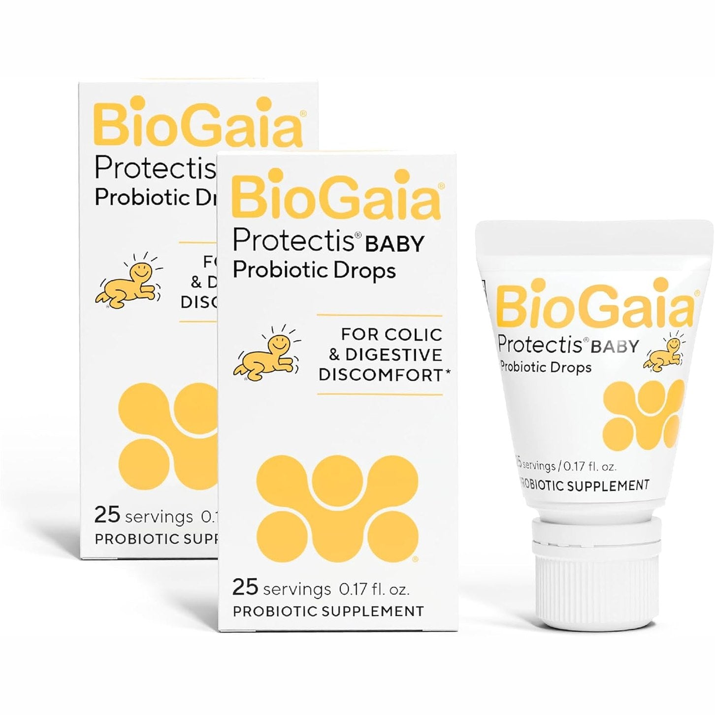 BioGaia Baby Probiotic Drops - Baby Essentials for Colic & Gas Relief, Safe for Newborns, Reduces Crying, Fussing, Colic, Gas, Spit-ups and Constipation, No allergens, dairy, soy, gluten, or sugar - Medaid International