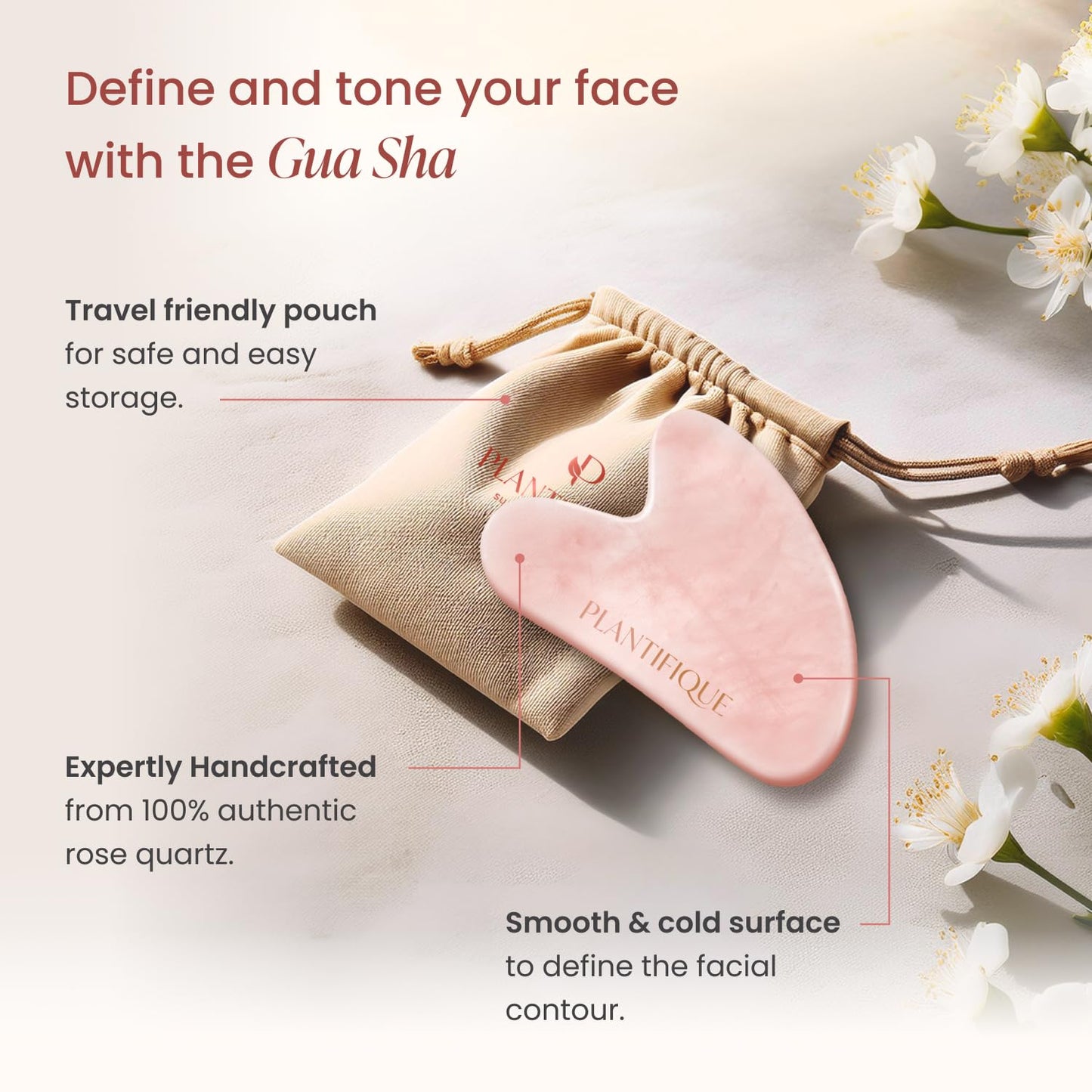 PLANTIFIQUE Massage Ritual Set: Premium Certified Jade Gua Sha + Jojoba Oil & AHA Serum Skin Care Set, Birthday Gifts for Women, Teens, Mom, Brides - Medaid International