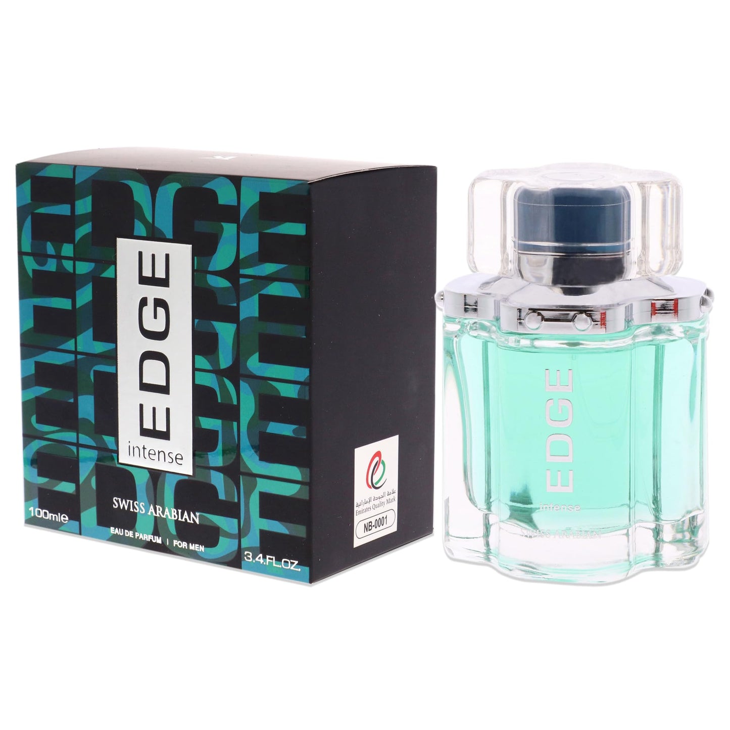 Swiss Arabian EDGE Intense - Luxury Products From Dubai - Long Lasting, Addictive Personal EDP Spray Fragrance - Seductive Signature Aroma - 3.4 Oz - Medaid International