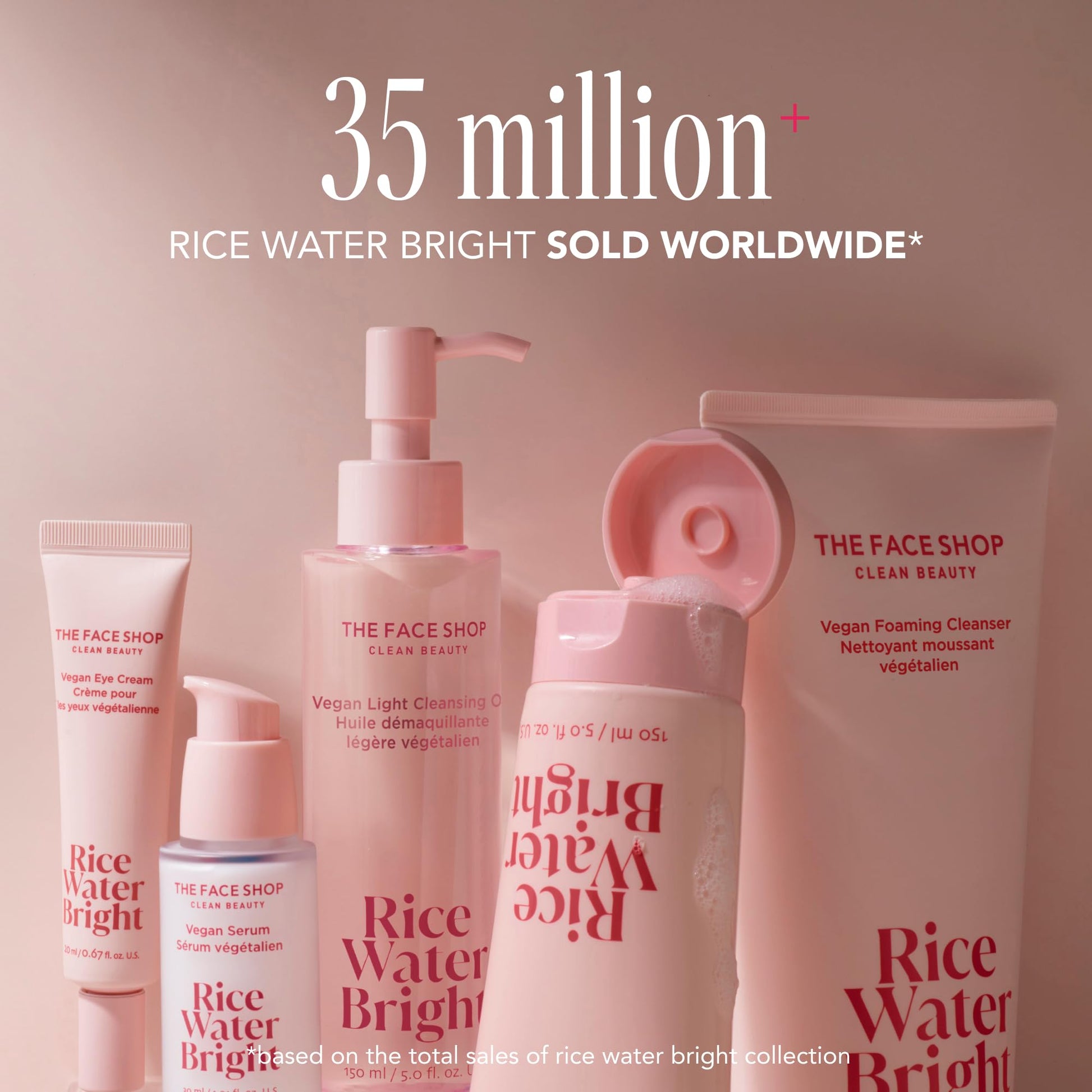 The Face Shop Rice Water Bright Vegan Double Cleanse Trial Set, Travel Size, Foaming Cleanser & Mini Cleansing Oil, Korean Skin Care, Gentle Face Cleanser & Pore Control, Moisturizing Makeup Remover - Medaid International