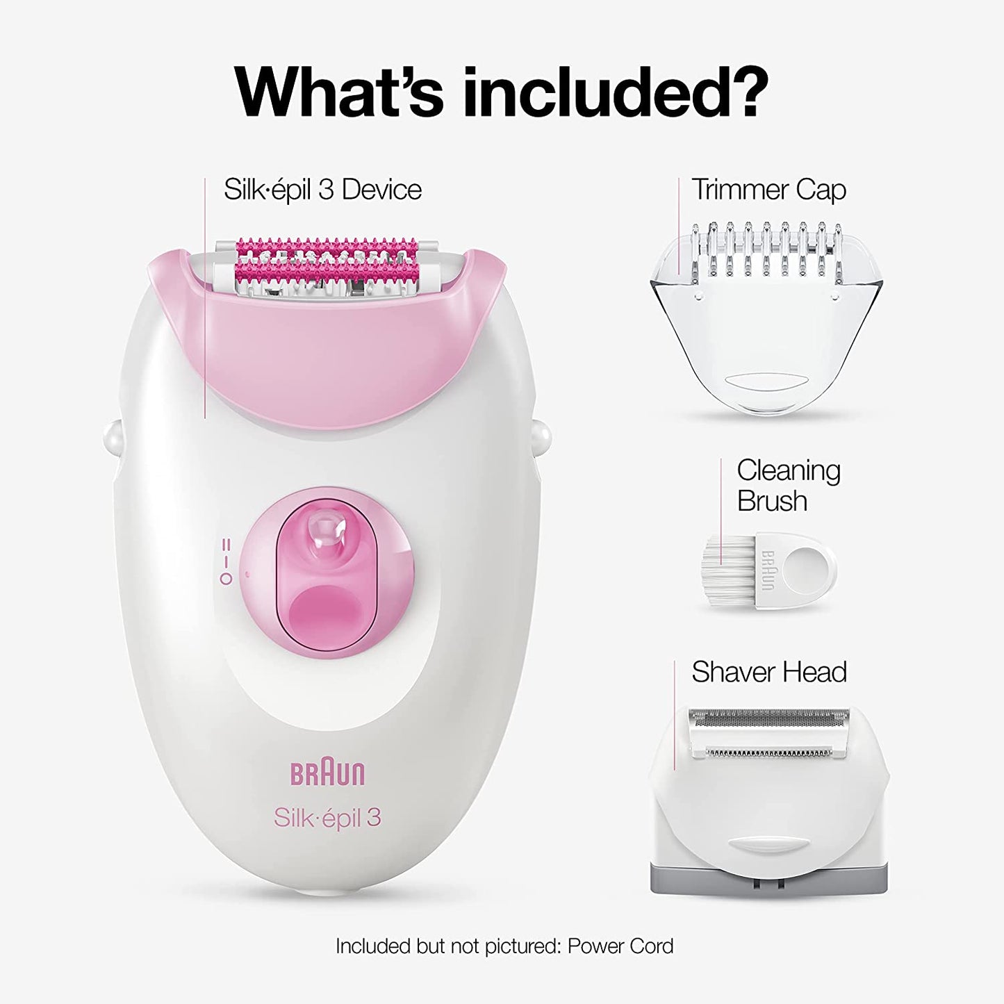 Braun Silk-épil 3 (3270) epilator with 2 extras including shaver head