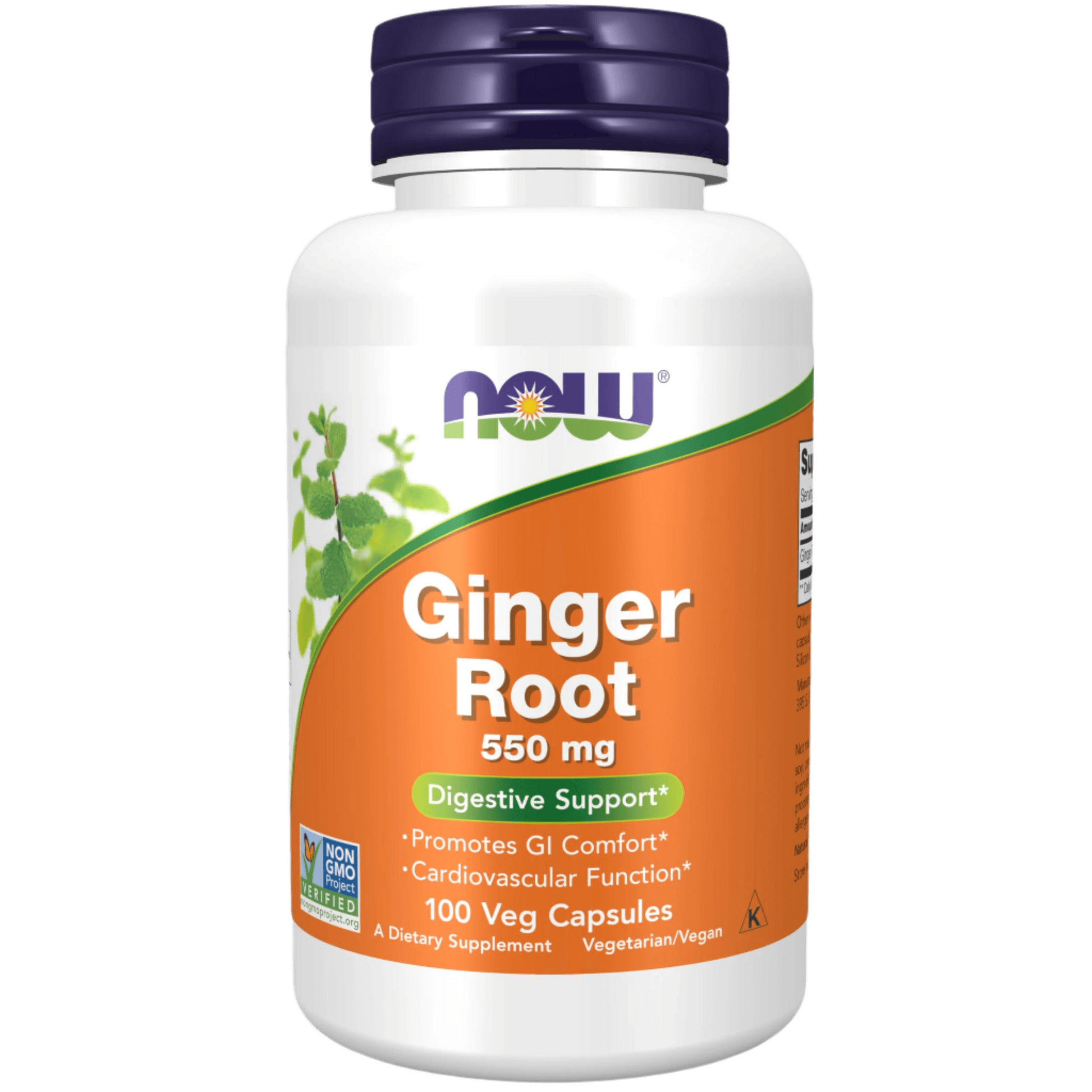 NOW Foods Ginger Root – 550 mg, 100 Veg Capsules | Digestive Support, Anti-Inflammatory & Immune Wellness