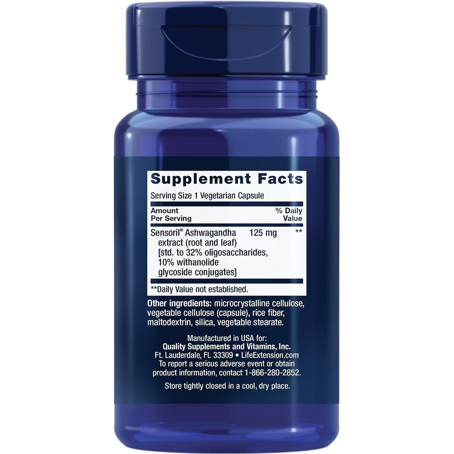 Organic Ashwagandha Capsules - Life Extension - Medaid - Lebanon