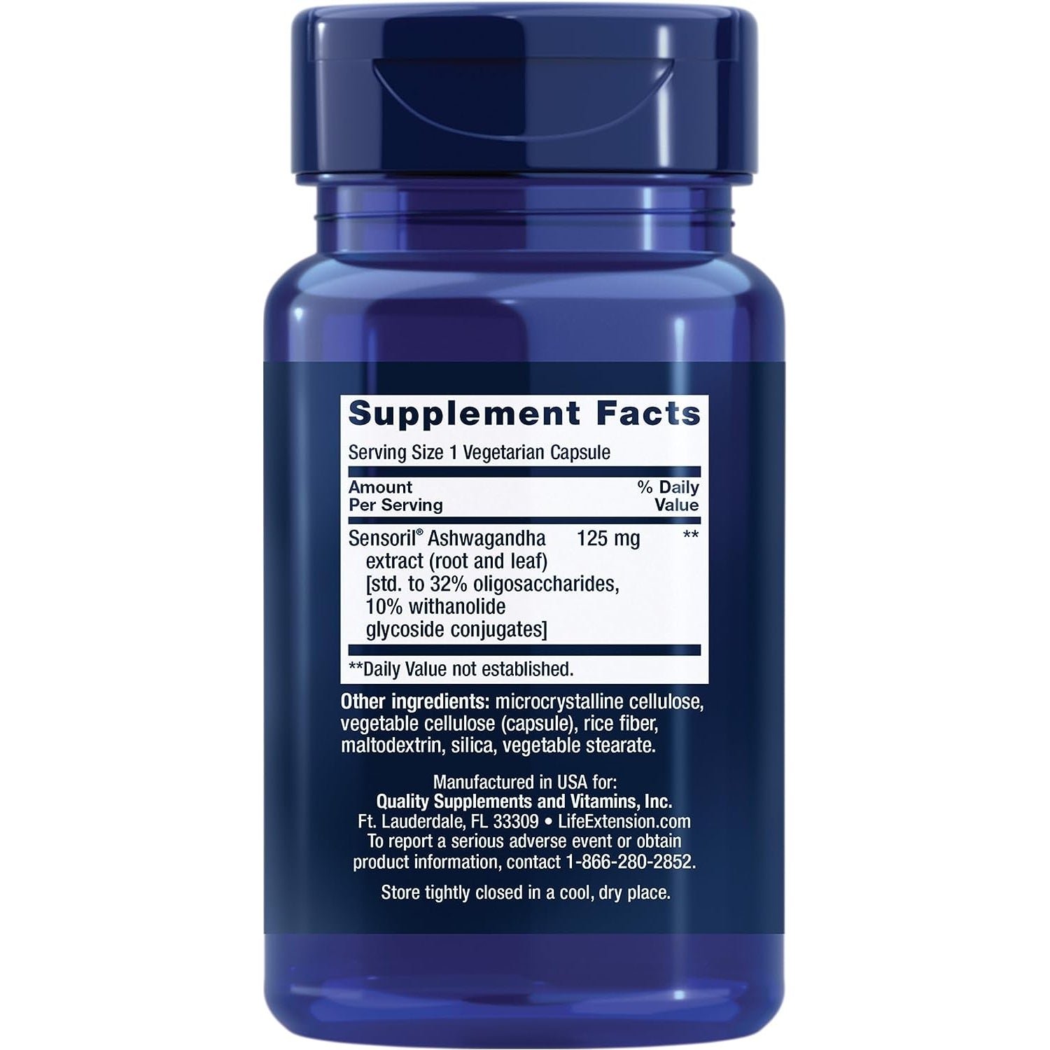 Organic Ashwagandha Capsules - Life Extension - Medaid - Lebanon