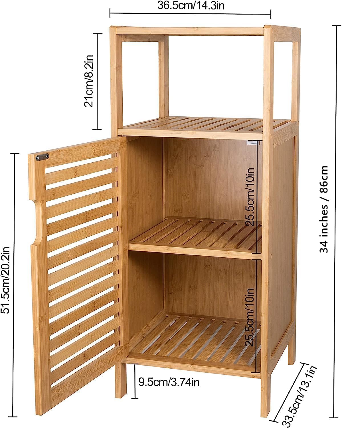 Bamboo Bathroom Storage Cabine