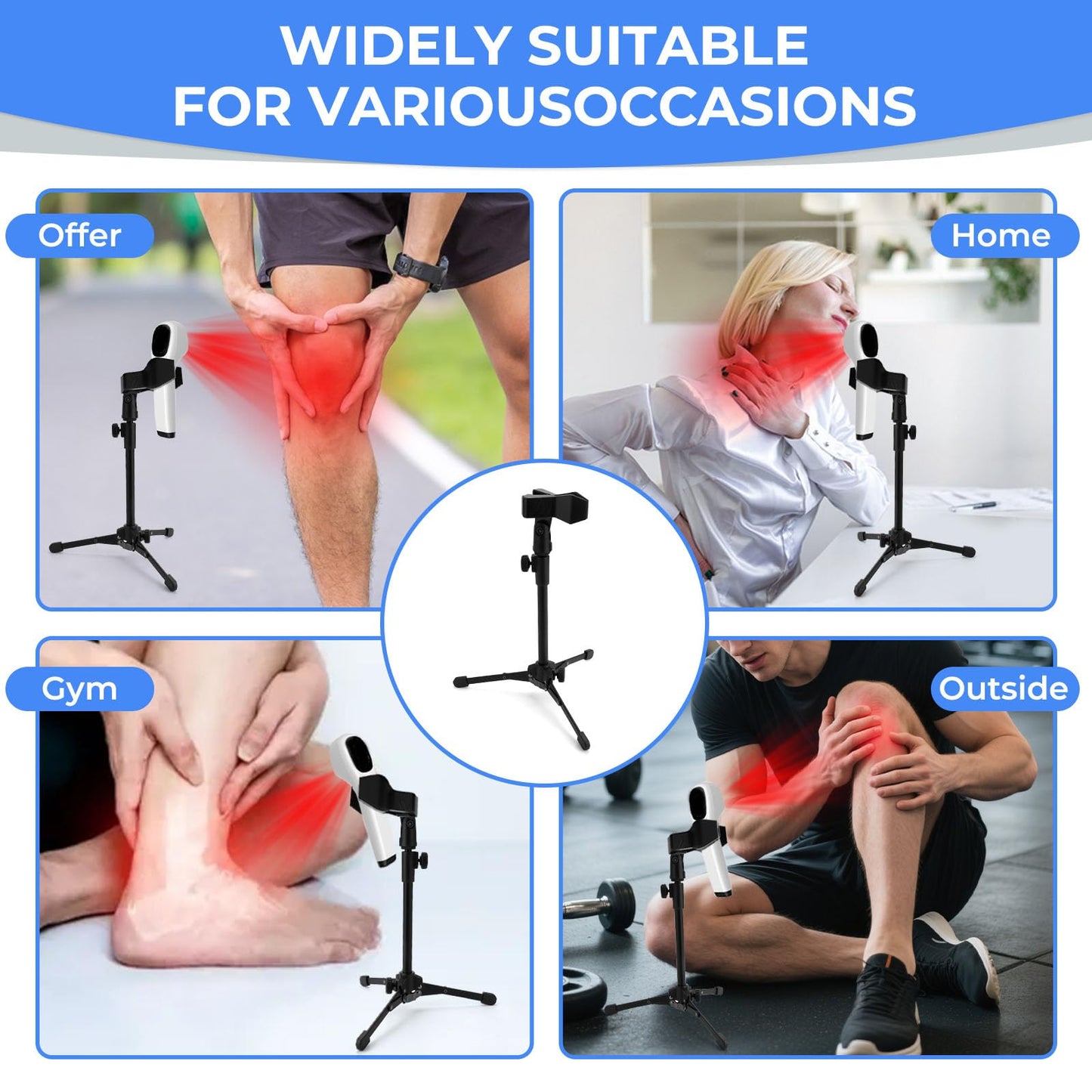 YIBEICO Holder for RedRevive Cold Laser Therapy Device, 360° Rotatable, Height Adjustable Holder for Red Light Therapy Device - Medaid International