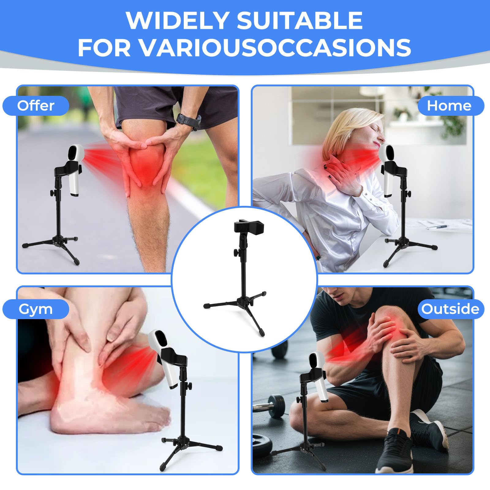 YIBEICO Holder for RedRevive Cold Laser Therapy Device, 360° Rotatable, Height Adjustable Holder for Red Light Therapy Device - Medaid International