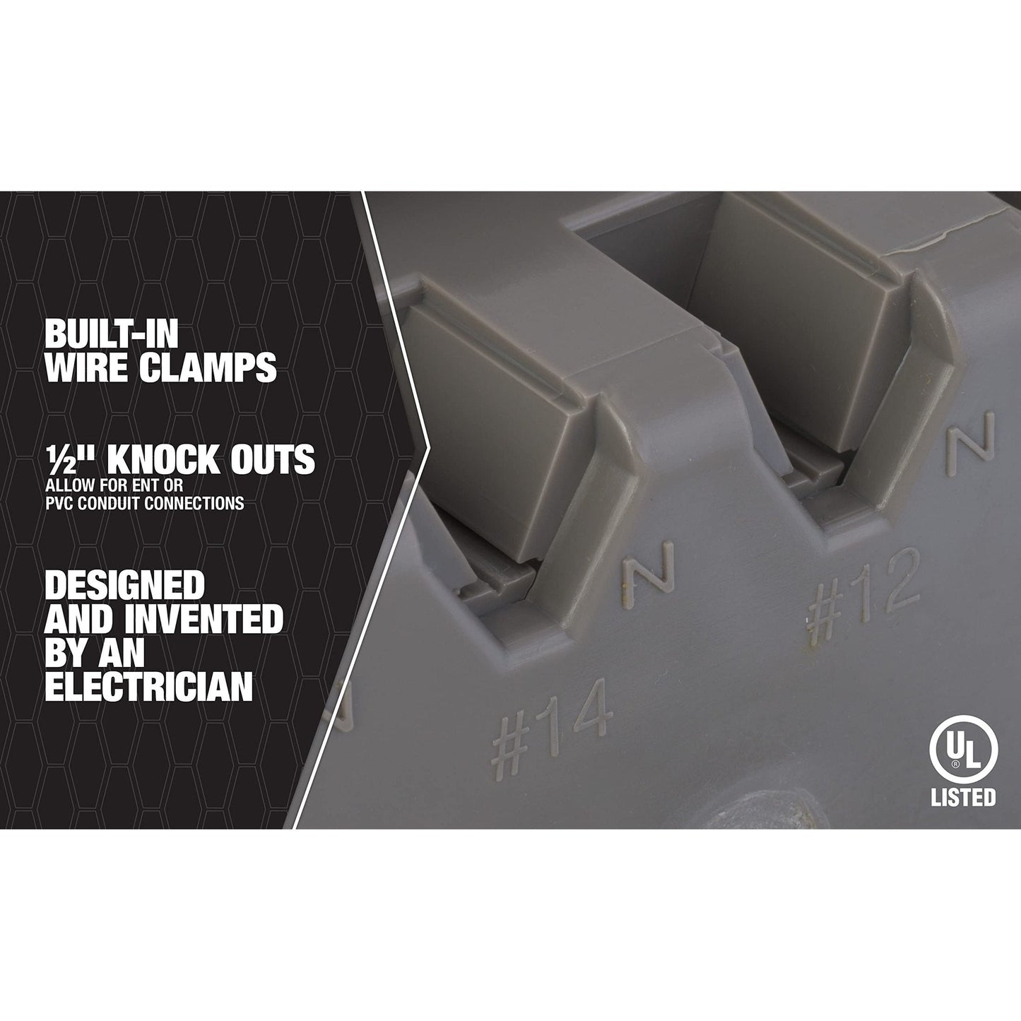 Southwire MSBMMT5G 5 Gang Multi Mount Device Box with Depth Adjustable; Heavy Duty 42lb ; Gray - Medaid International