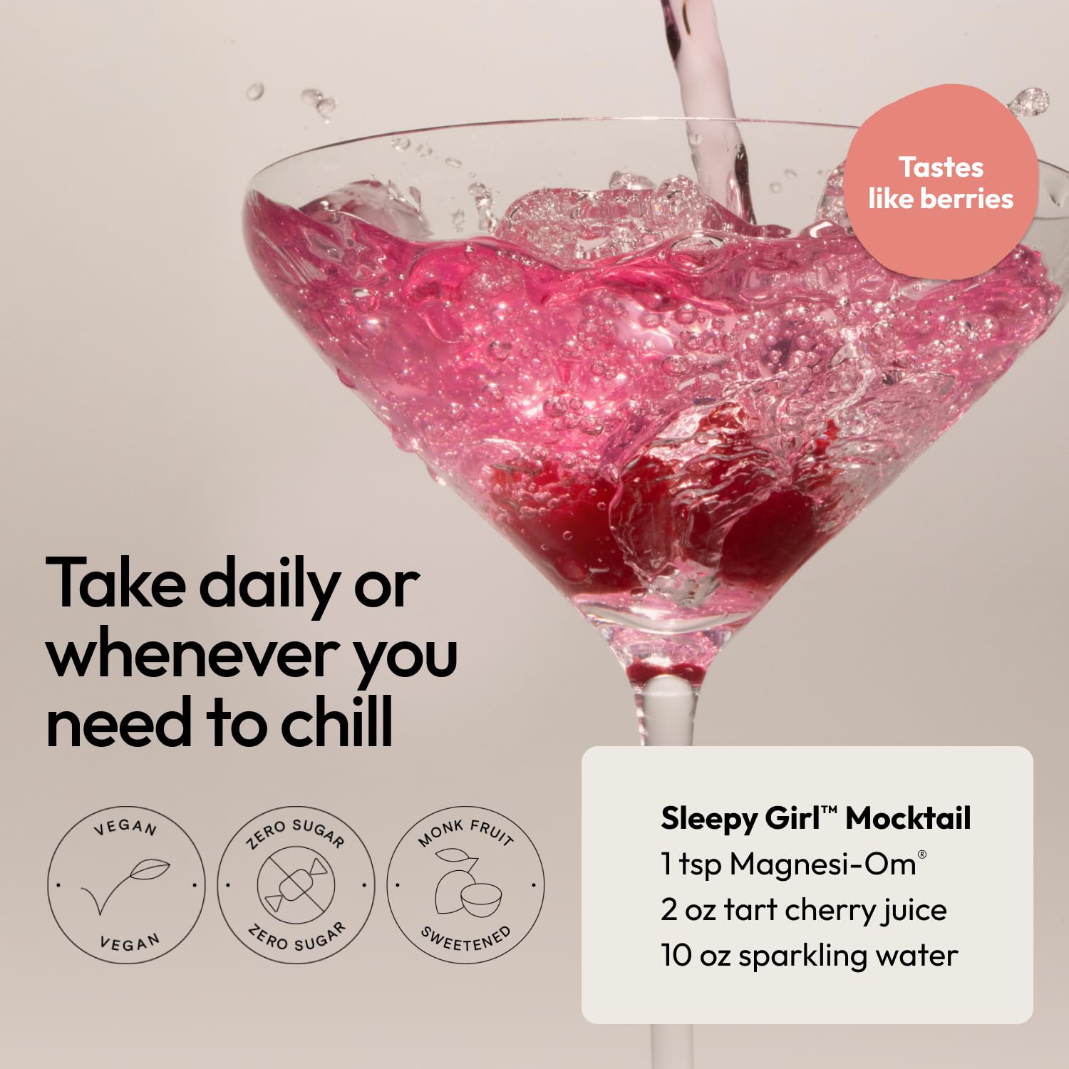 Moon Juice Magnesi-Om Magnesium Powder Supplement - Chelated Magnesium Complex + L-Theanine Blend for Rest, Relaxation & Regularity - Vegan, Non-GMO & No Sugar, Berry, 4 oz, 30 Servings - Medaid International