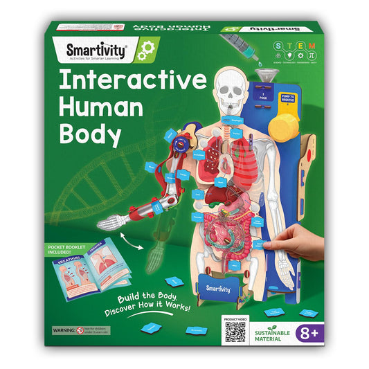 Smartivity Interactive Human Body Model for Kids 8-14 Years I Dynamic Body Parts & Organs + Learning Booklet | Birthday Gift for Boys & Girls | Educational Toy for 8,9,10,11,12,13,14 Years