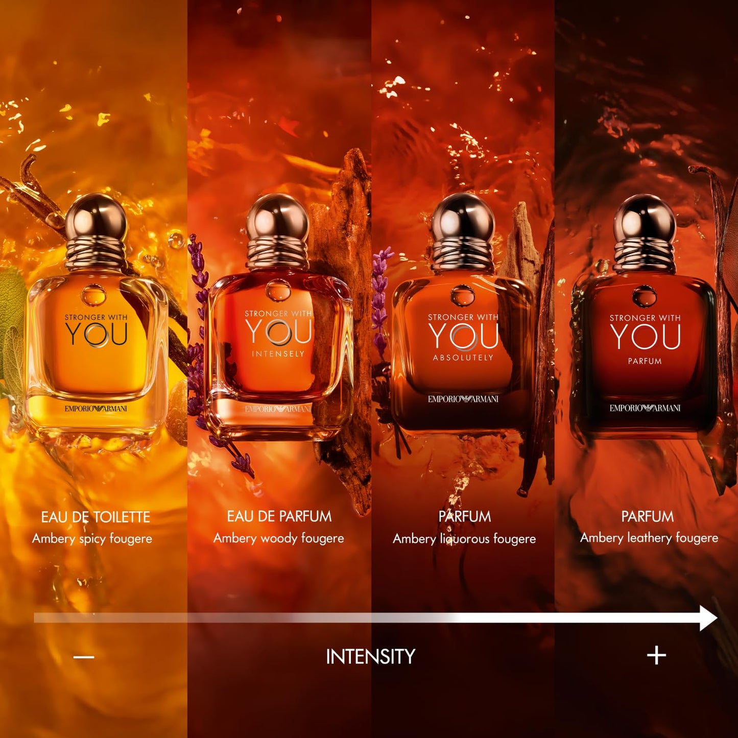 Armani Beauty - Stronger With You Absolutely - Parfum - Cologne for Men - Spicy Ambery Gourmand Men’s Fragrance – Rum Accord, Cedarwood, Lavendar & Vanilla Notes - 3.4 Fl Oz - Medaid International