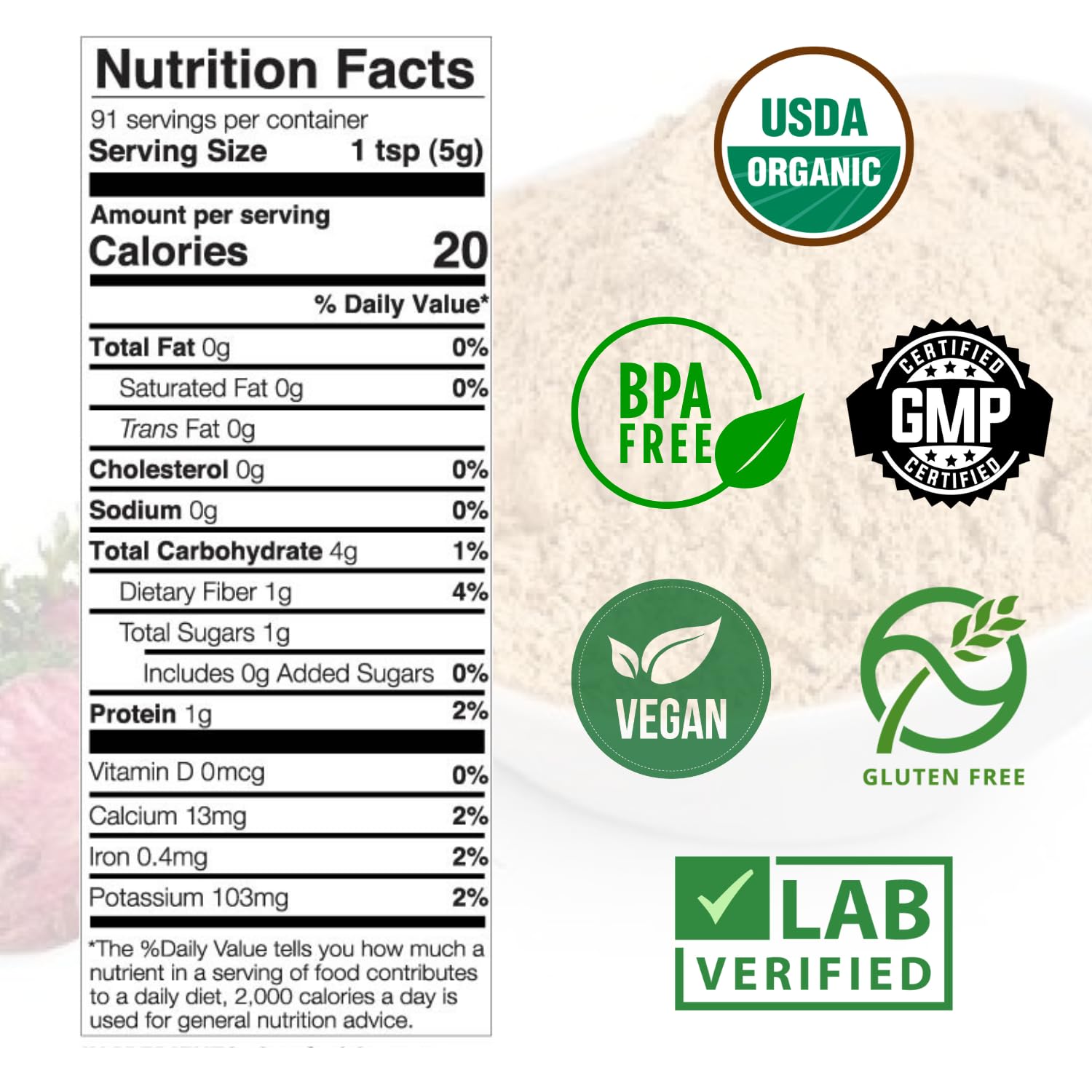 Organic, Raw Peruvian Red Maca Root Powder – Premium USDA Certified, Hormone Balance for Women, Natural Energy, Mood Support, Non-GMO, Vegan Superfood, 16 oz - Medaid International