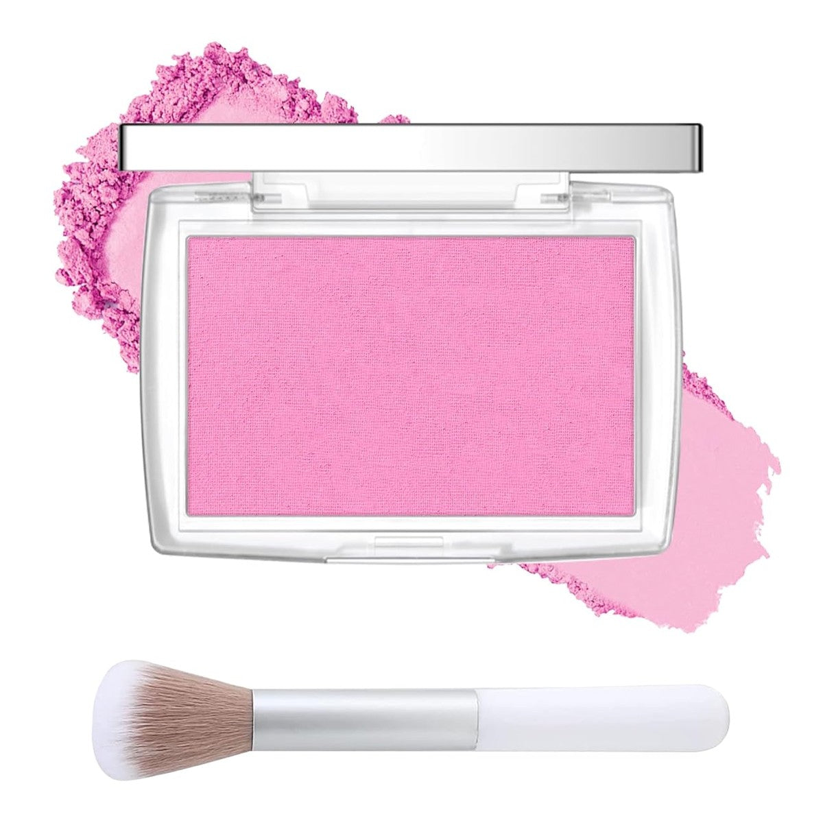 Pink Powder Blush Palette, Matte Powder Makeup Blush for Cheeks, Natural Glow Face Blush Contour Palette, Lightweight, Smooth, High Impact Buildable Color, Long-lasting All-Day Face Enhancing -#Pink - Medaid International