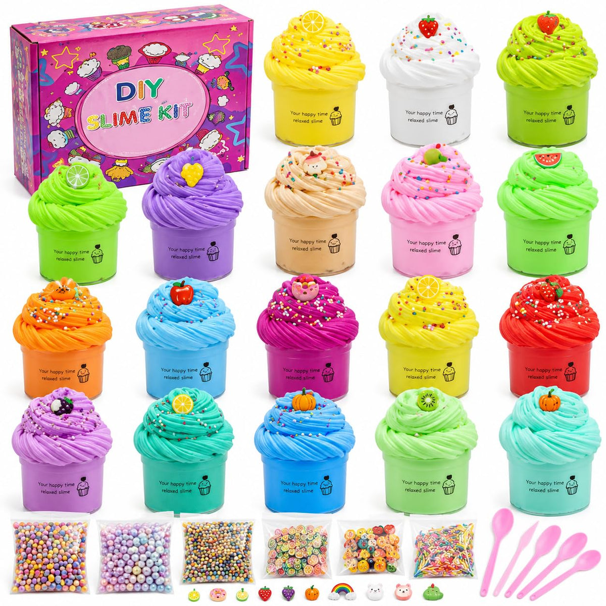 Slime Making Kit for Kids – DIY Butter, Foam & Cloud Slime Kit for Girls & Boys, Toys for Girls, Birthday Gift Boy Girl, Slime for Kids, Educational Creative Toy Age 6+