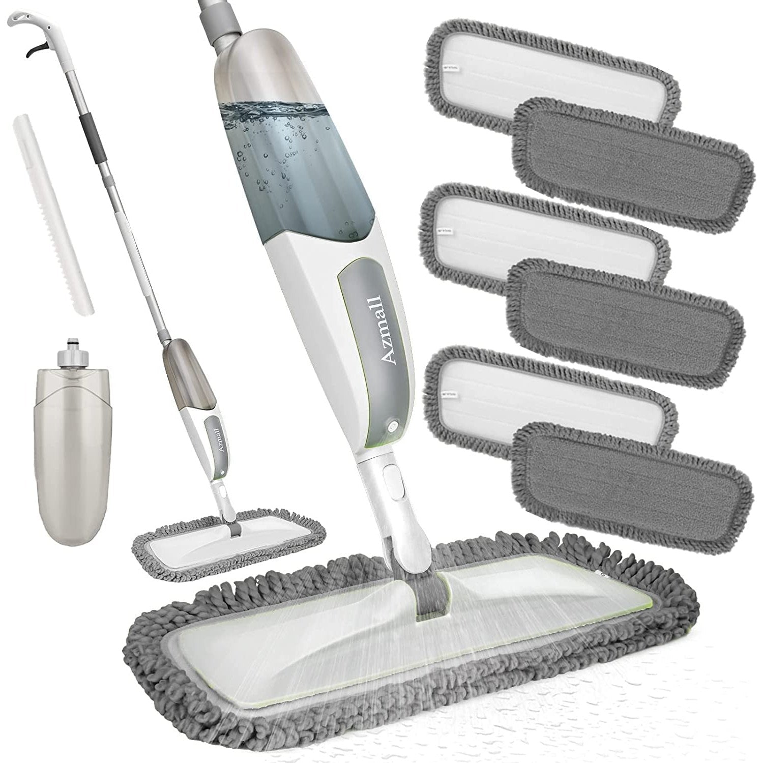 Spray Mop for Floor Cleaning Microfiber Mop Wet Dust Mop with 6 Reusable Washable Microfiber Pads and 610ML Refillable Bottle Dry Wet Kitchen Mop for Hardwood Laminate Tile Floor Cleaner Household - Medaid International
