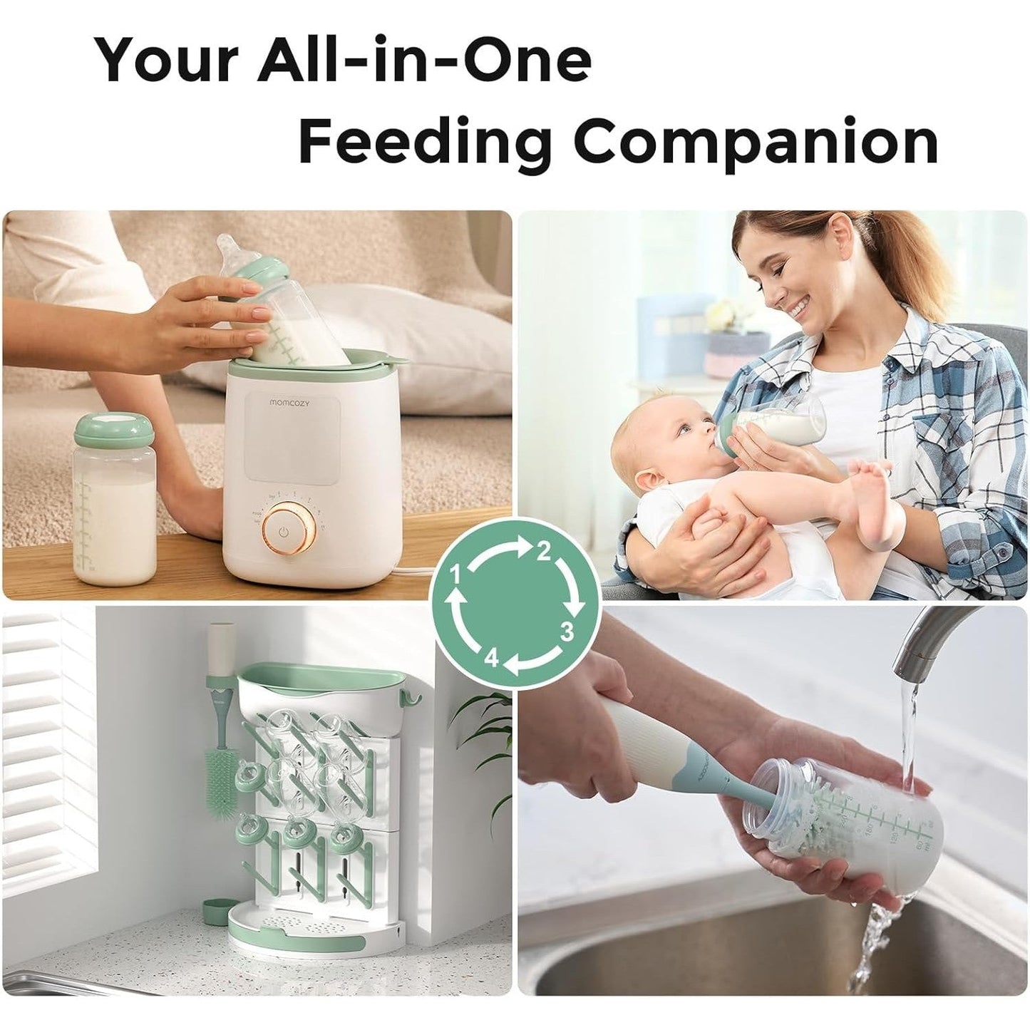 Momcozy Natural Baby Bottle, Wide-Neck, BPA Free Breast Milk Container