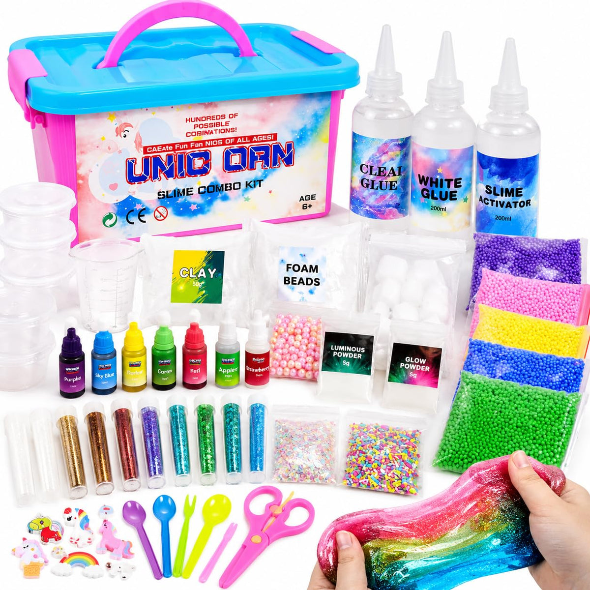 Slime Making Kit for Kids – DIY Butter, Foam & Cloud Slime Kit for Girls & Boys, Toys for Girls, Birthday Gift Boy Girl, Slime for Kids, Educational Creative Toy Age 6+
