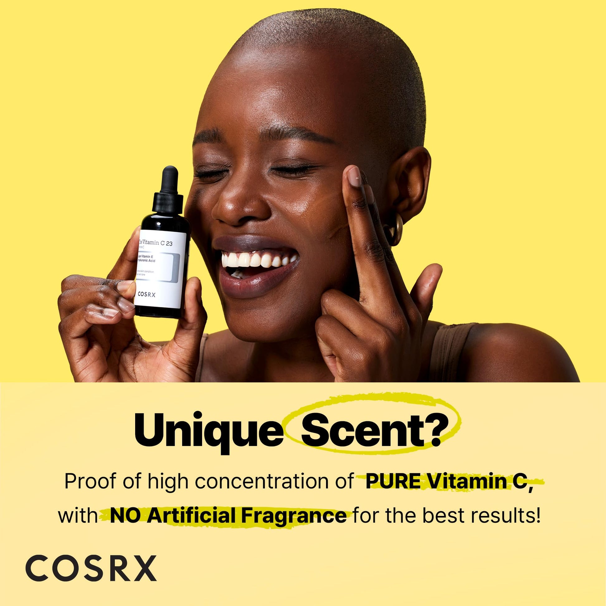 COSRX Pure Vitamin C 23% Serum with Vitamin E & Hyaluronic Acid, Hydrating Facial Serum for Fine Lines, Uneven Skin Tone & Dull Skin, 0.7oz/20g, Korean Skin Care - Medaid International