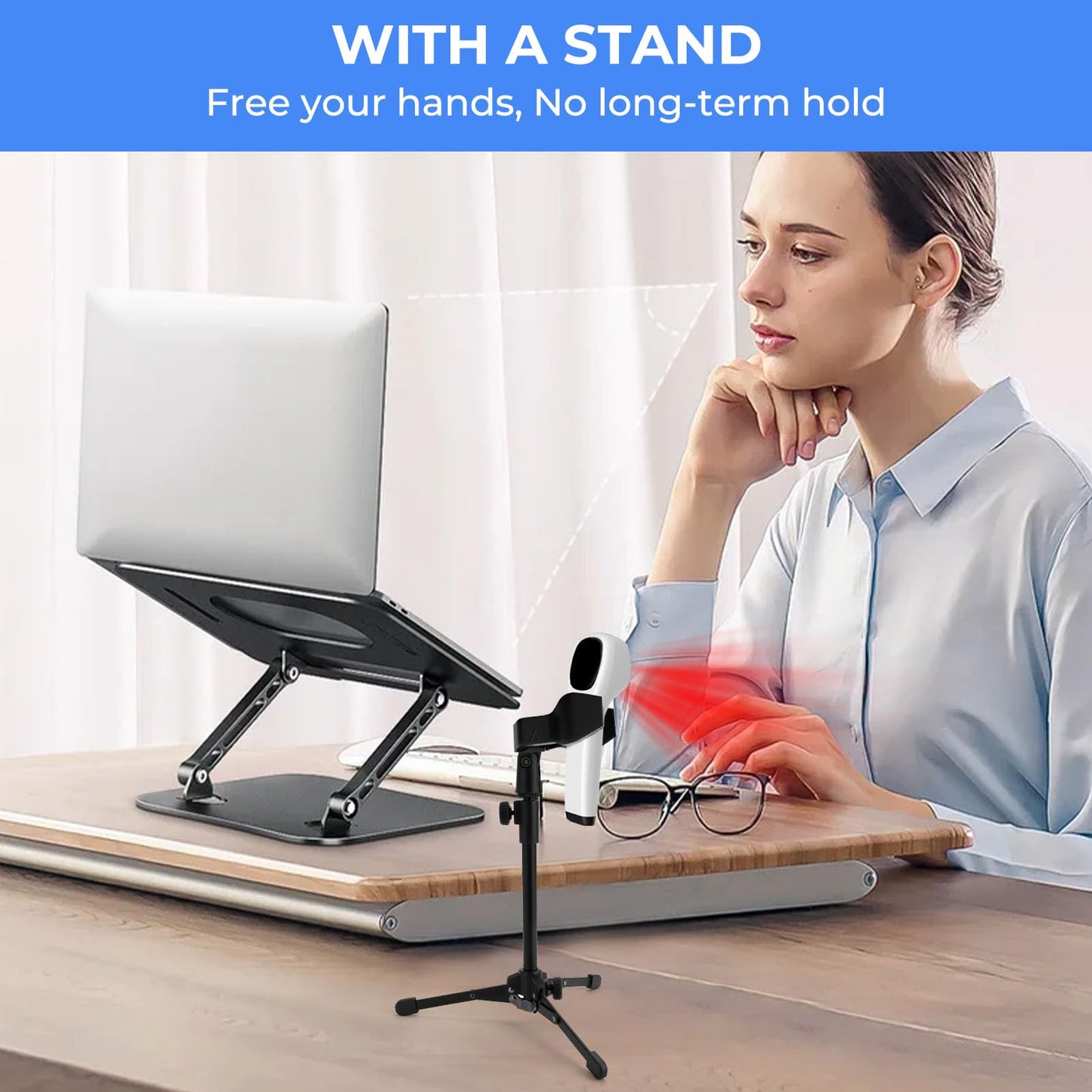 YIBEICO Holder for RedRevive Cold Laser Therapy Device, 360° Rotatable, Height Adjustable Holder for Red Light Therapy Device - Medaid International