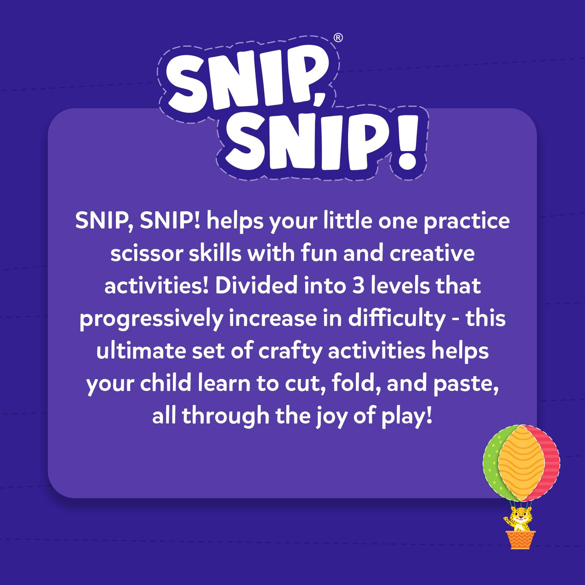Skillmatics Scissor Skills Activity Book for Preschoolers – Snip Snip
