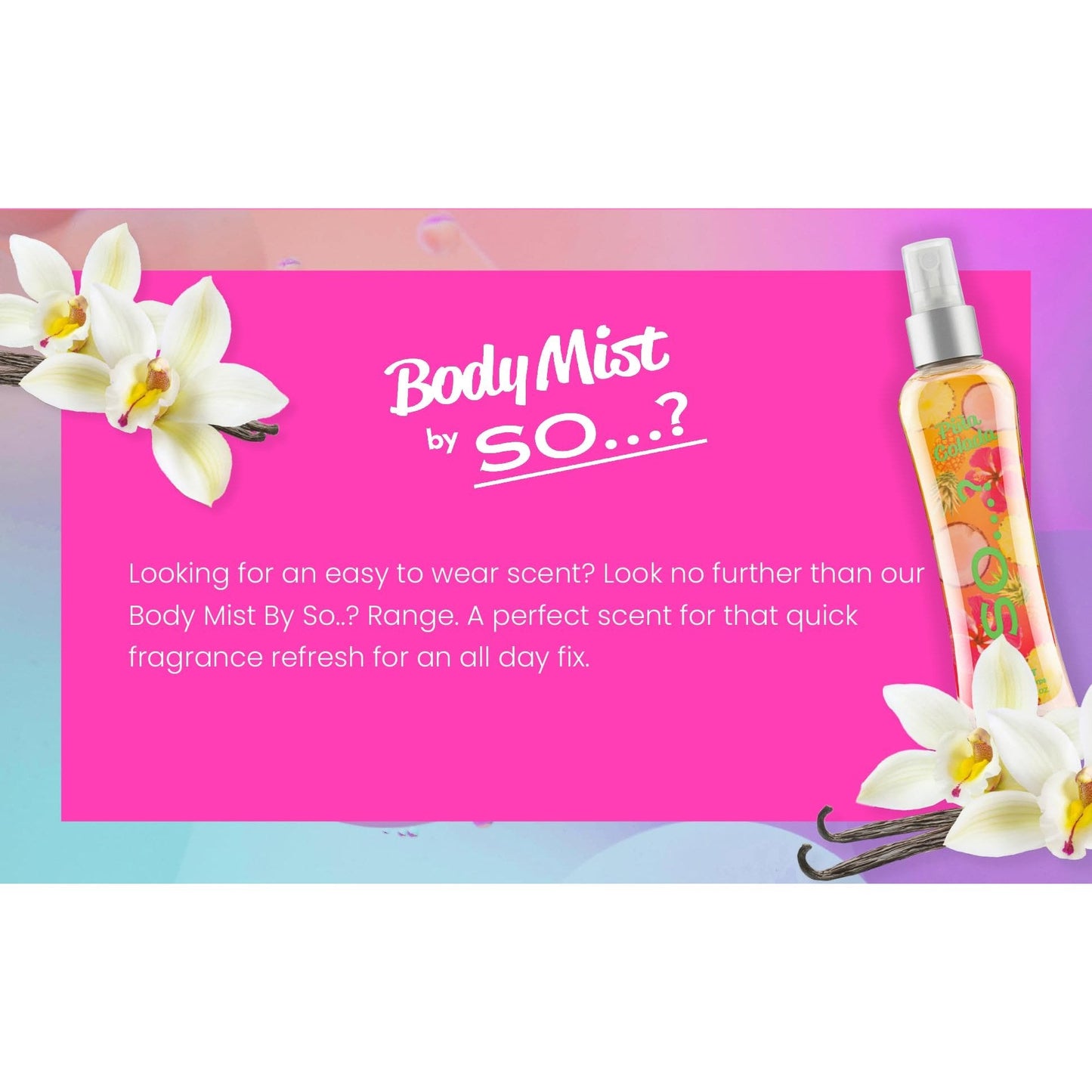 So…? Body Mist Set - Body Spray for Women - Cruelty Free, Vegan Perfumes for Women - 650 to 1000 Sprays - Travel Size Gift Set - 4 pcs - Medaid International