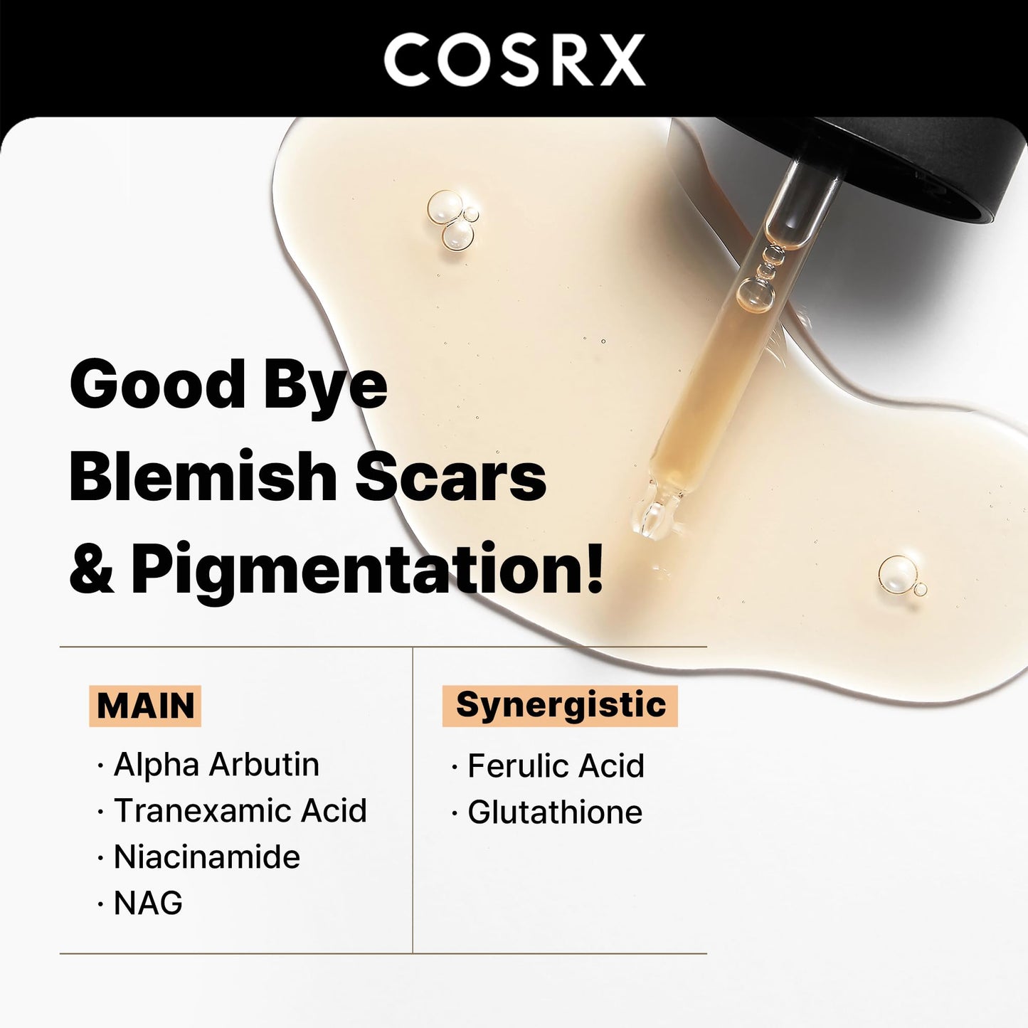 COSRX 2% Alpha Arbutin Discoloration Care Face Serum with Niacinamide, Glutathione & Tranexamic Acid, 1.7 fl oz – Serum for Face, Korean Skin Care - Medaid International