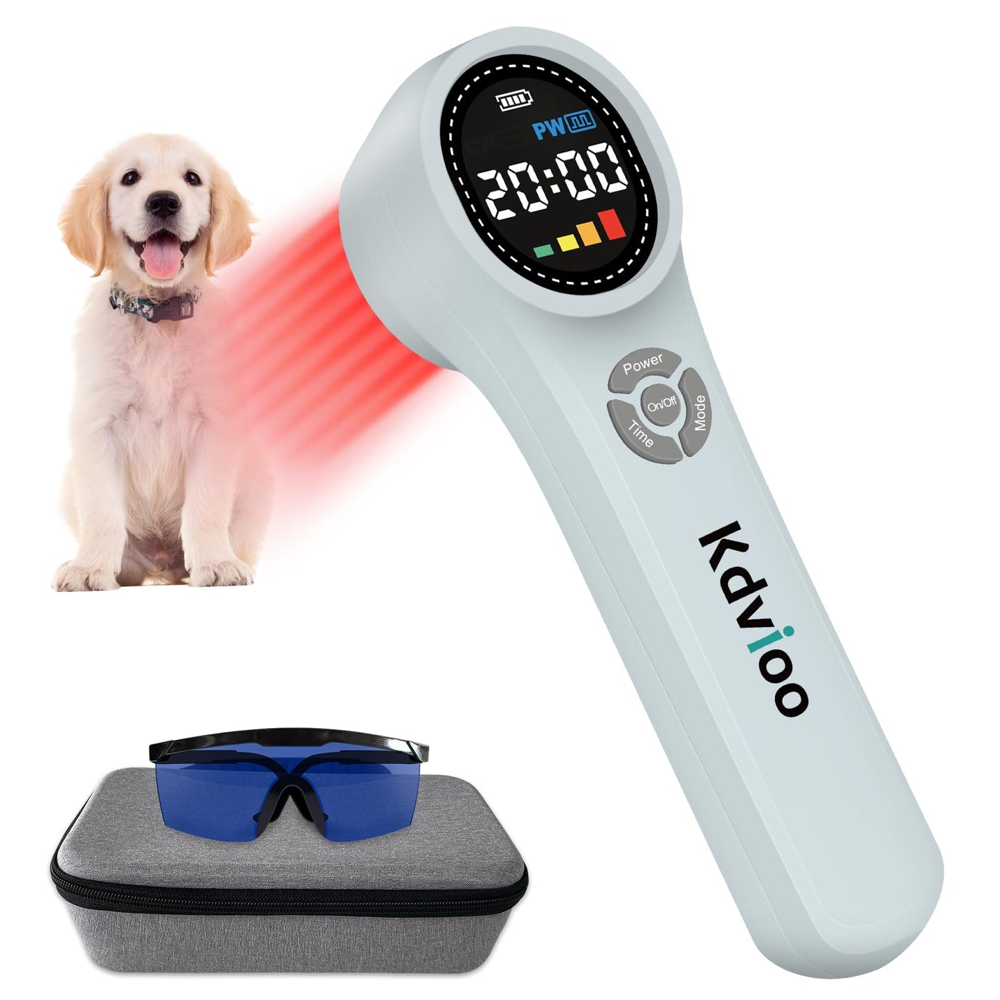 Kdvioo Cold Laser Therapy Device for Dogs,4x980nm+16x660nm+4x810nm Low Level Laser Therapy,Handheld Laser Therapy Device,Pet Laser Therapy for Dogs Cats Muscle & Joint Pain Relief,Reduce Inflammation - Medaid International