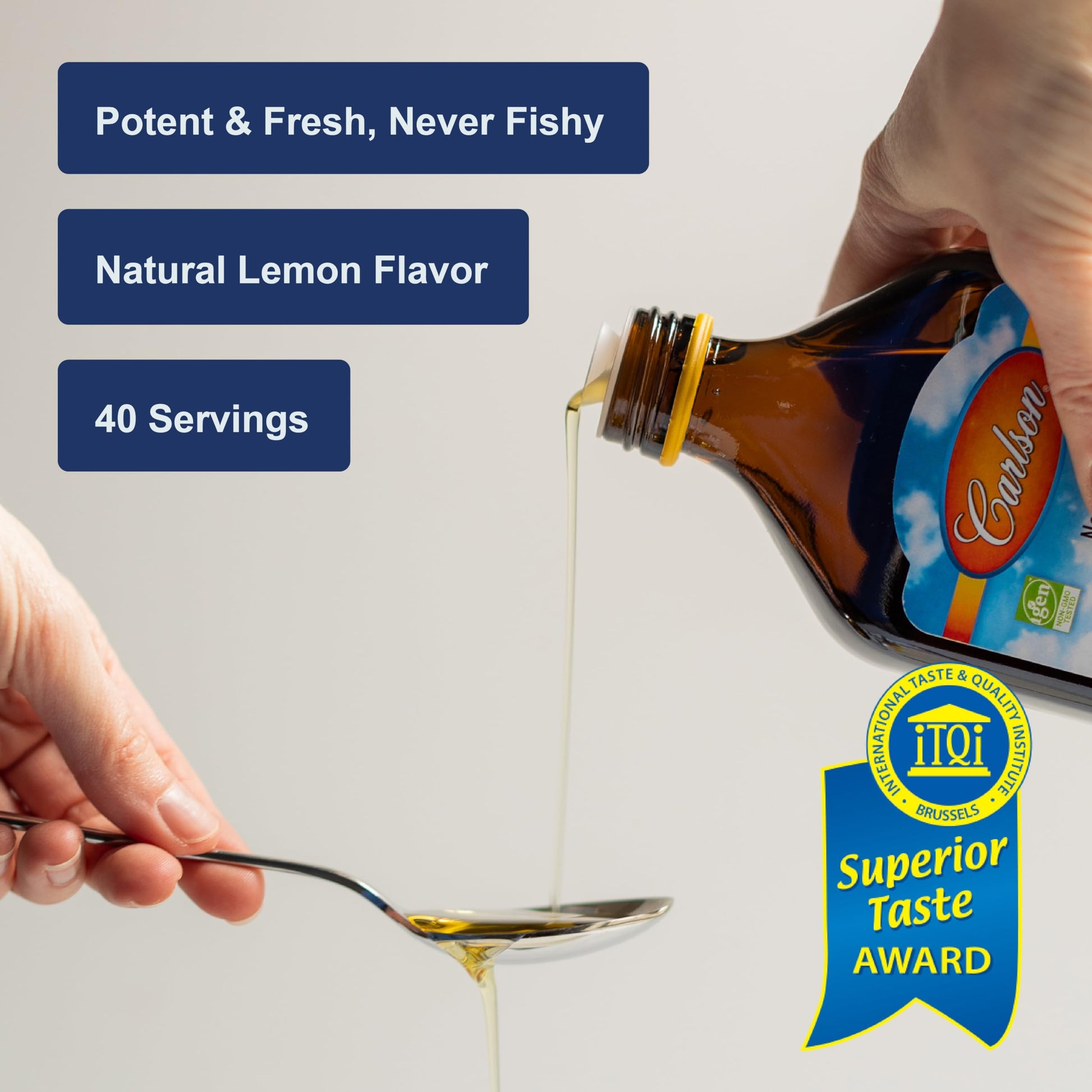 Carlson - The Very Finest Fish Oil, 1600 mg Omega-3s, Liquid Fish Oil Supplement, Norwegian Fish Oil, Wild-Caught, Sustainably Sourced Fish Oil Liquid, Lemon, 200ml, 6.7 Fl Oz - Medaid International